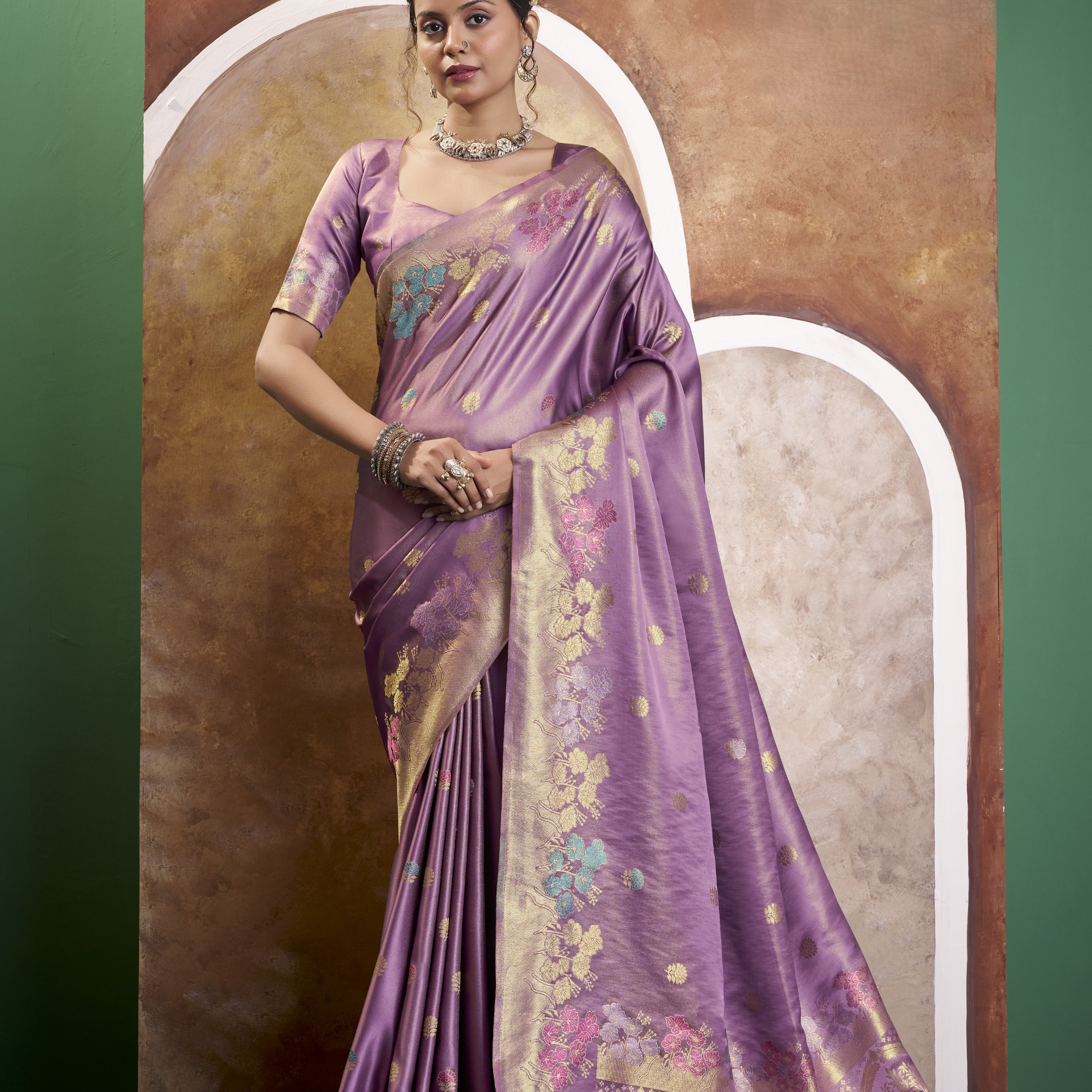 Festive Banarasi Satin Silk Saree