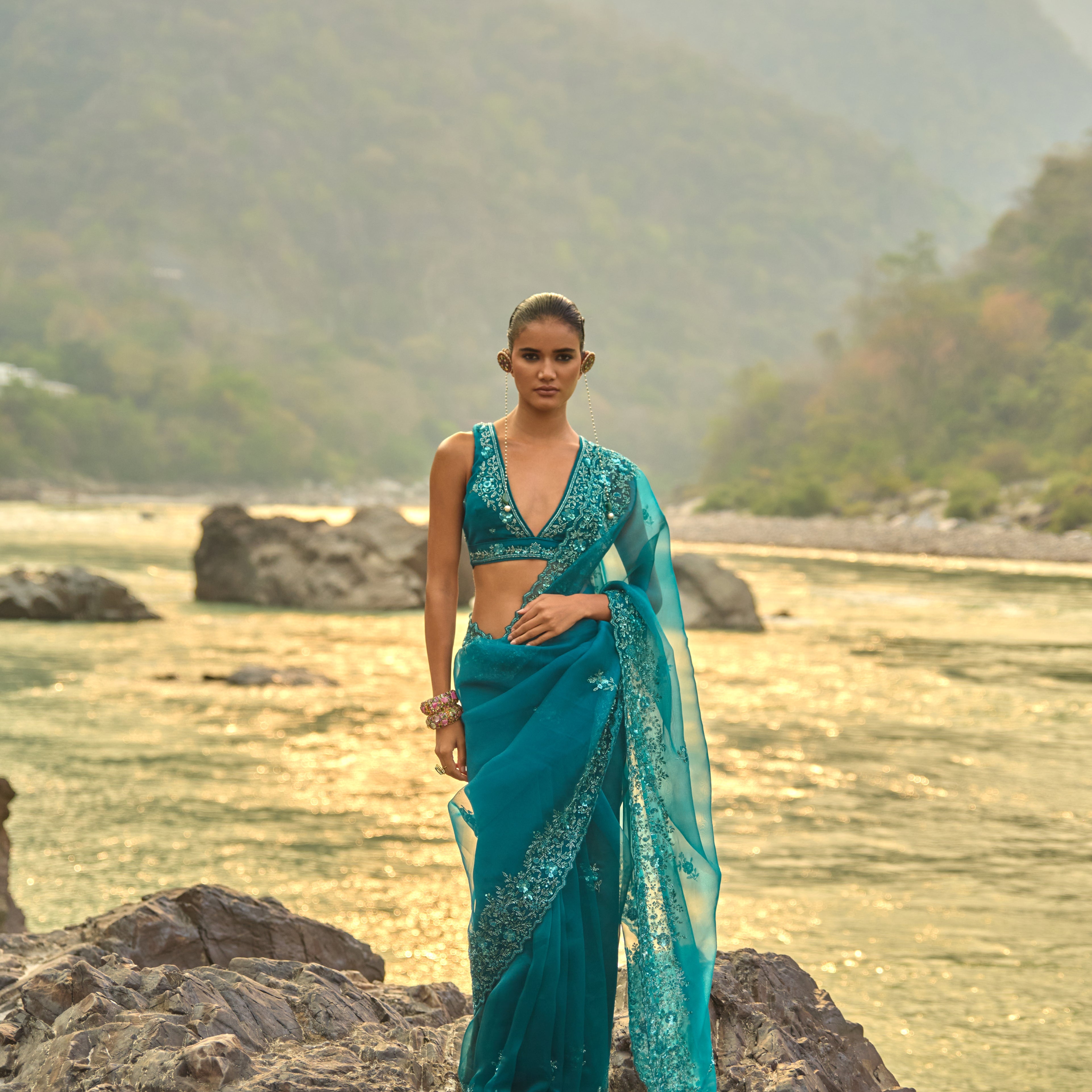 Azure Reverie Saree Set
