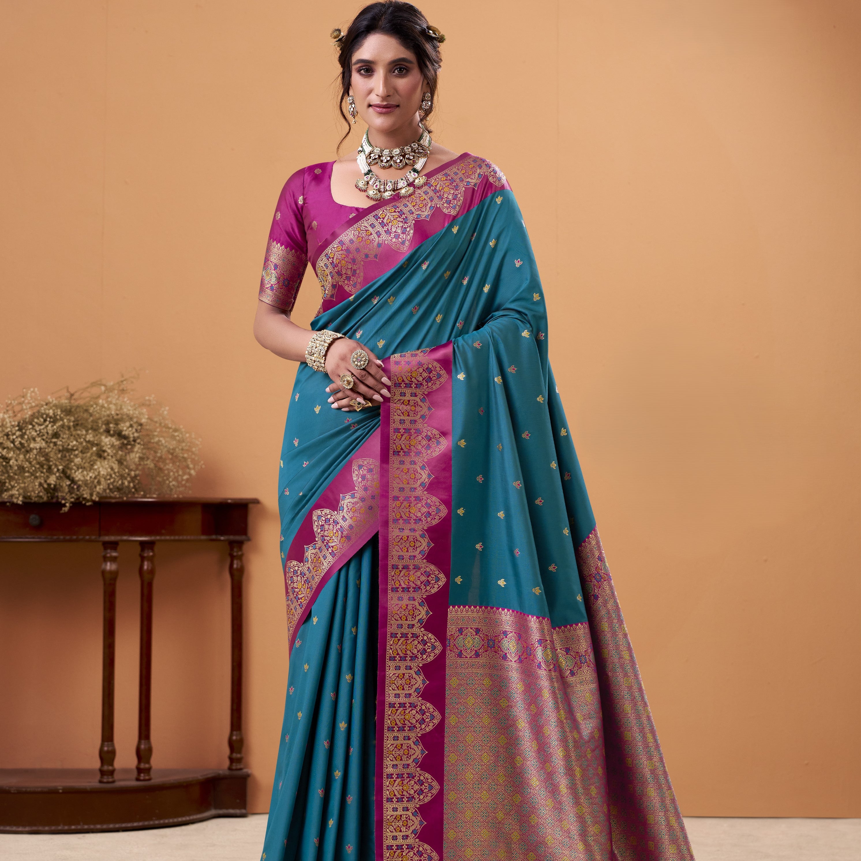 Banarasi Satin Silk Designer Saree