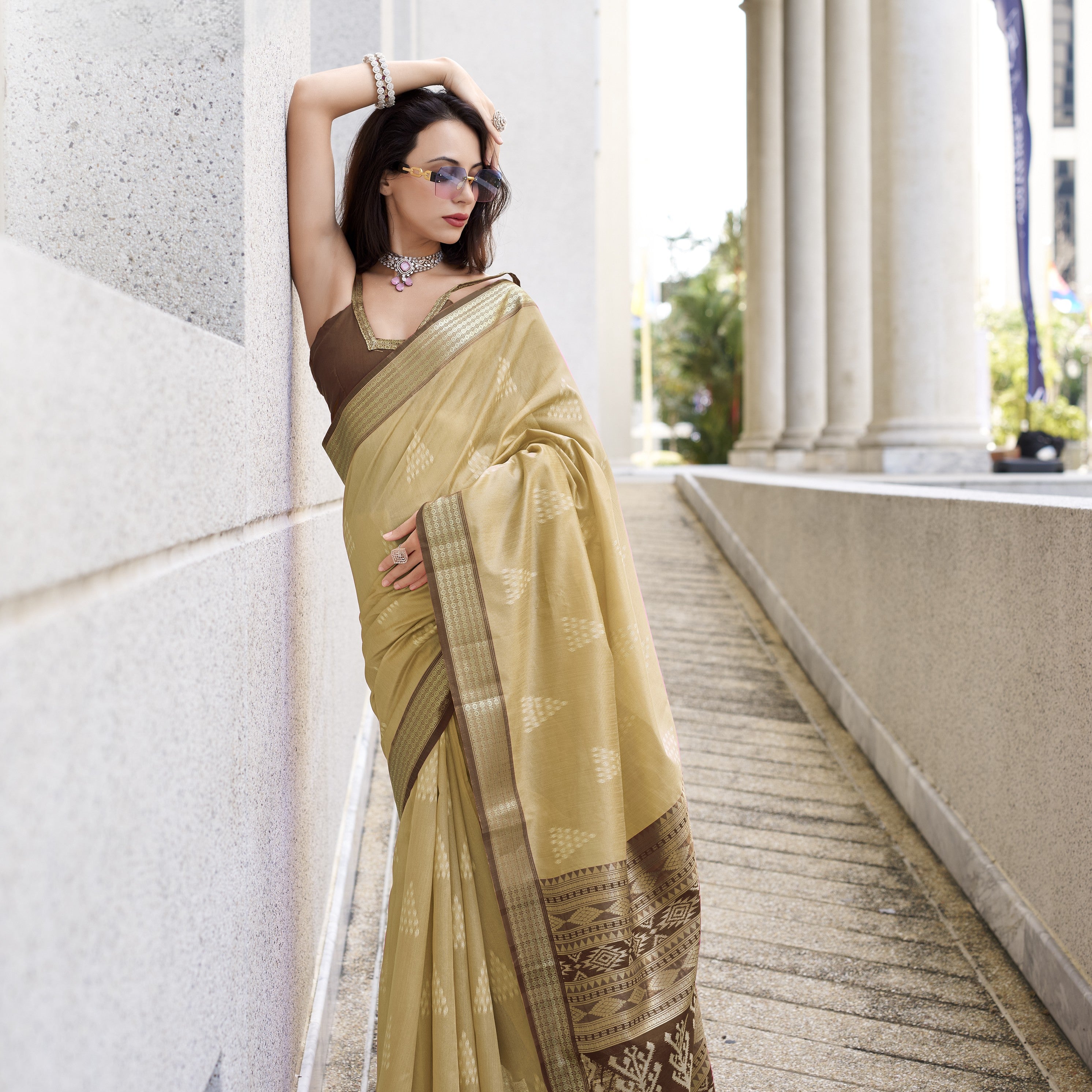 Royal Silk Saree with Exquisite All-Over Zari