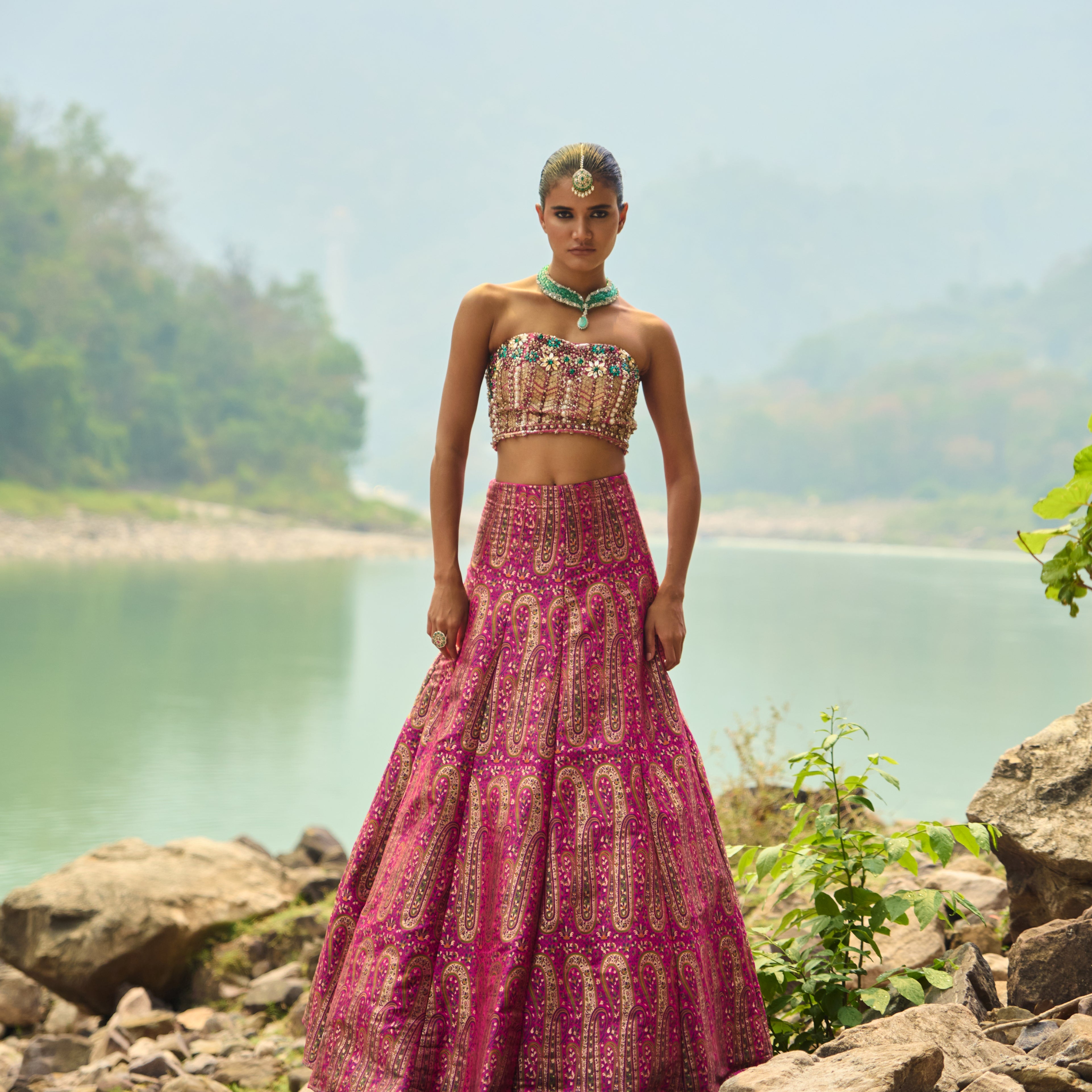 Fuchsia Poise Lehenga Set