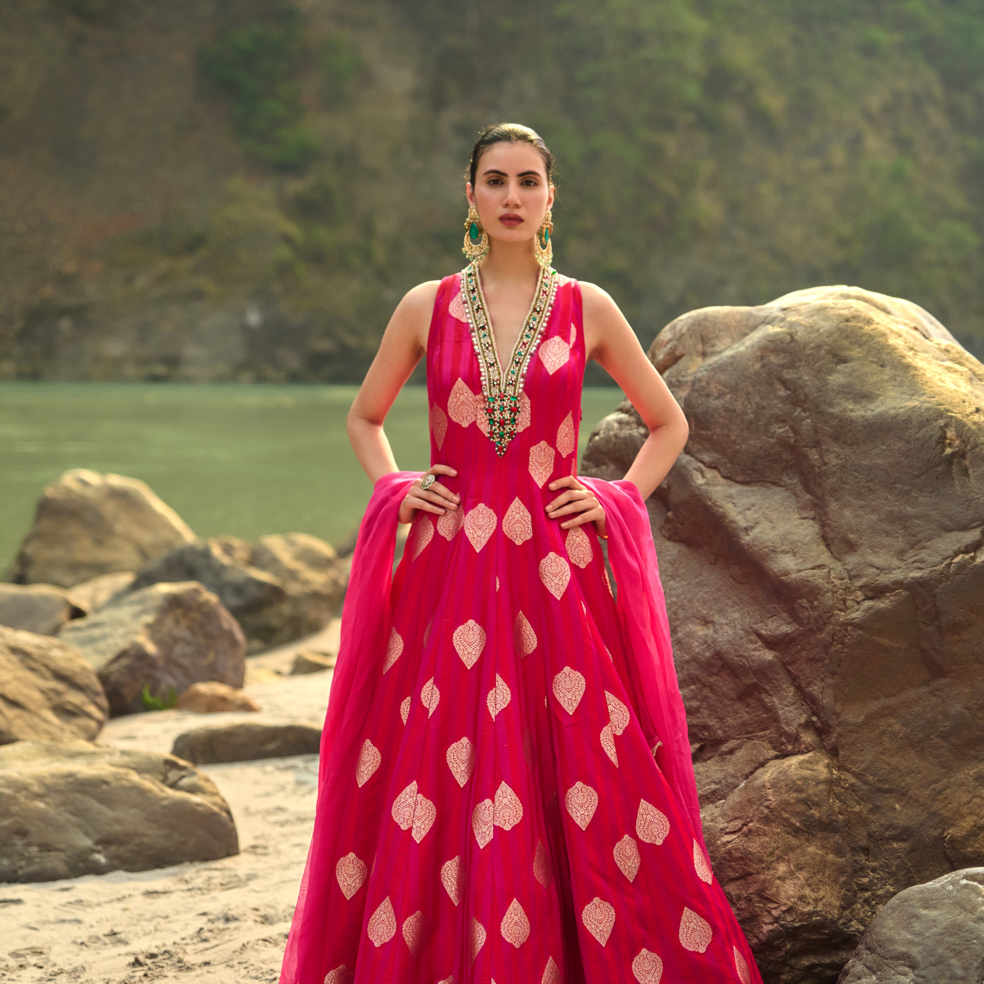 Magenta Royale Anarkali
