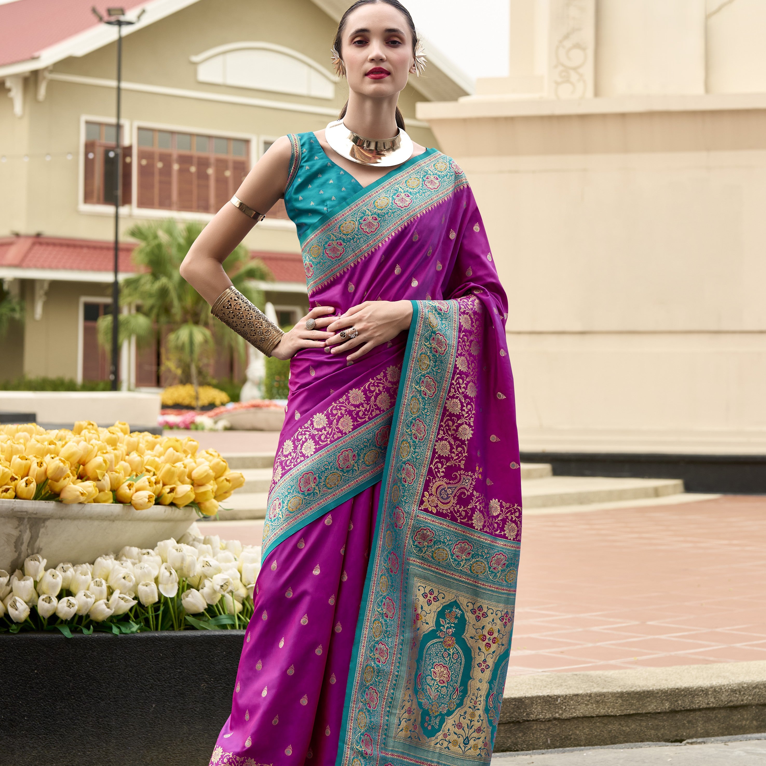 Banarasi Silk Saree With Zari
