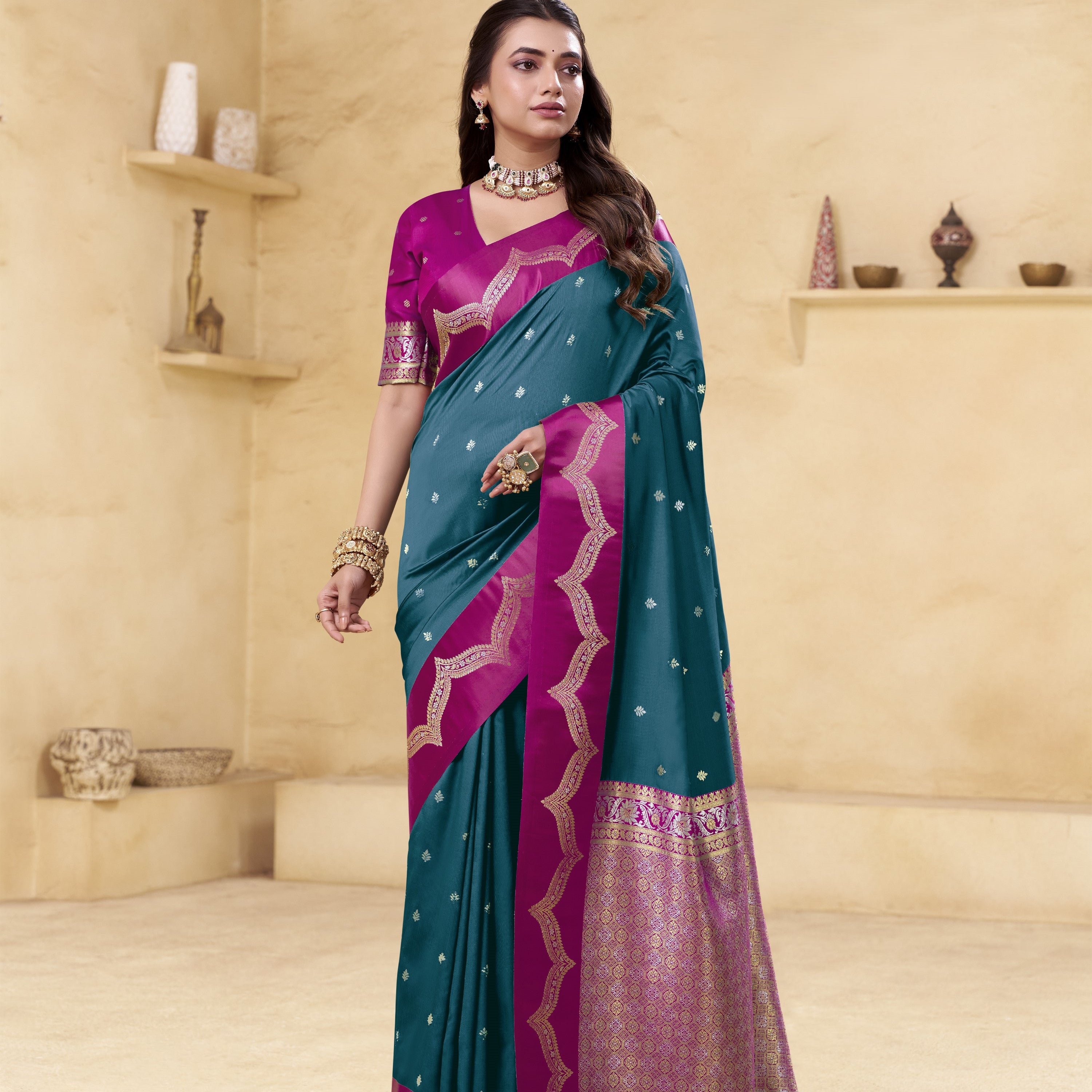 Banarasi Satin Silk Designer Saree