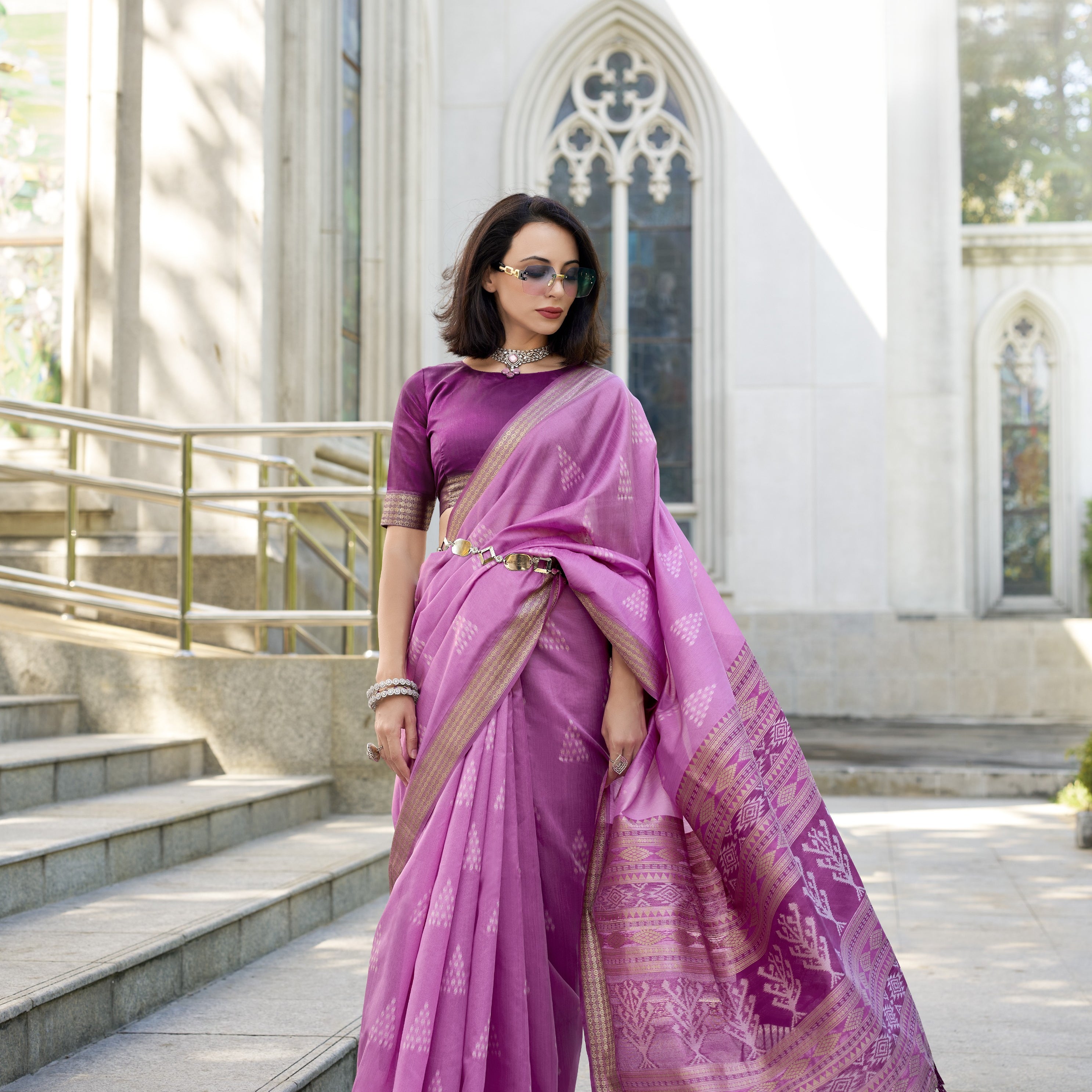 Royal Silk Saree with Exquisite All-Over Zari
