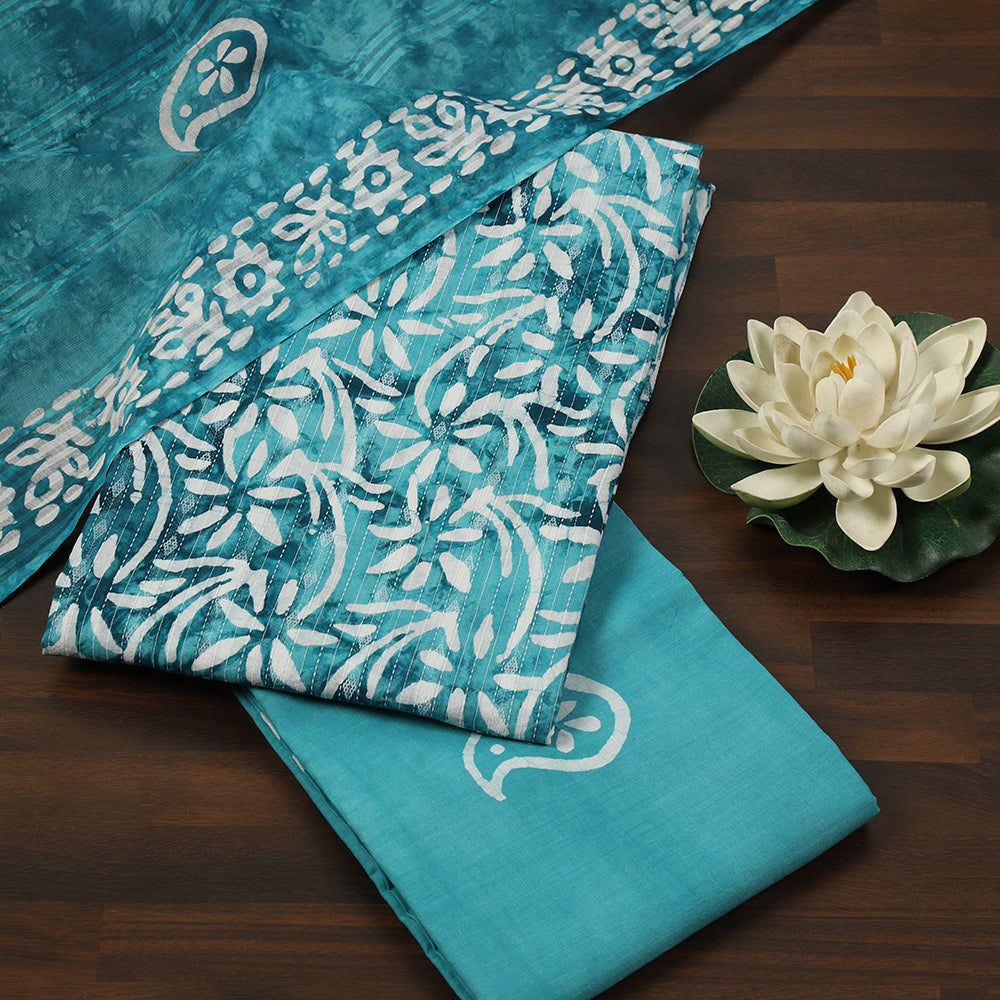 Batik Print Cotton Unstitched Suit