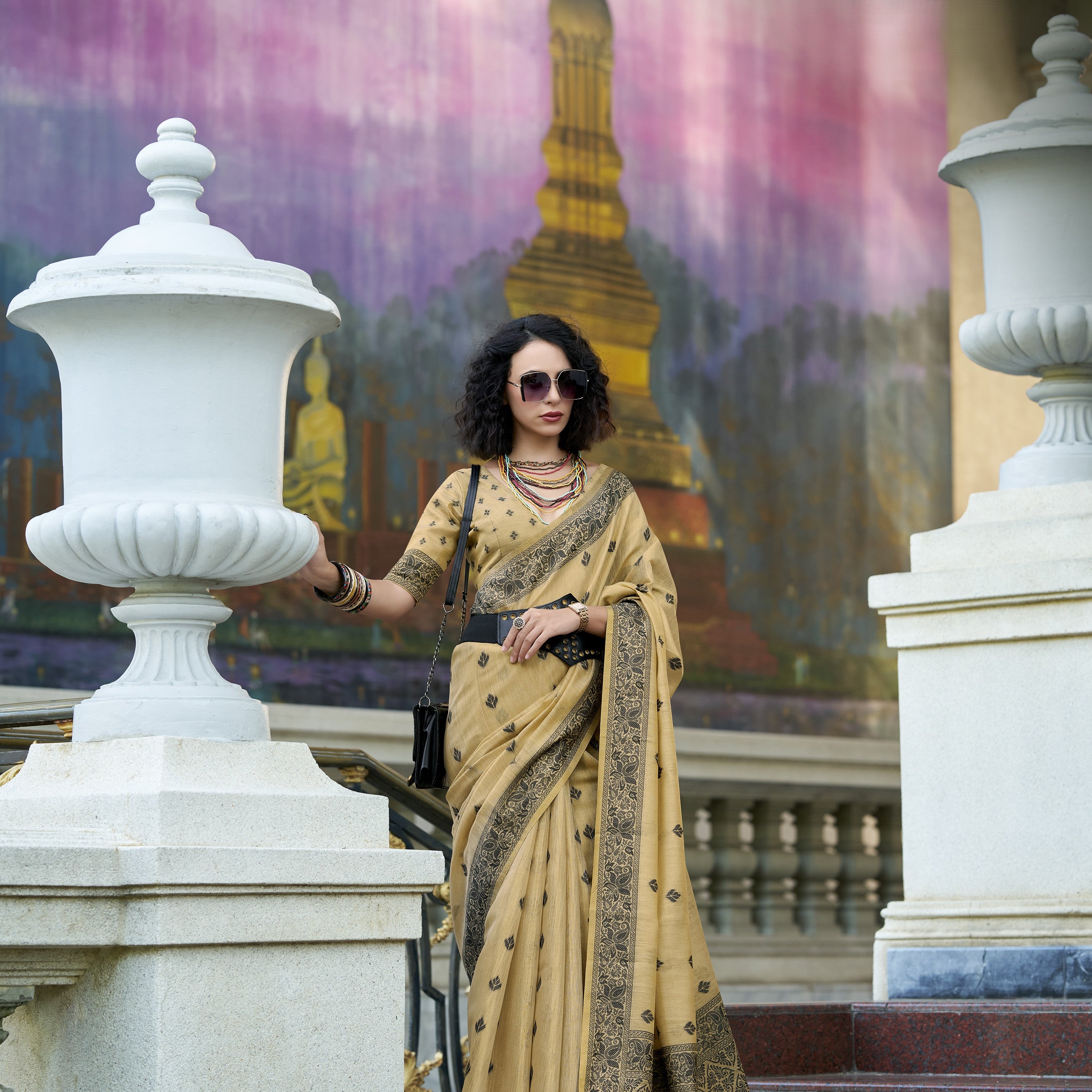 Cotton Saree with a Touch of Zari