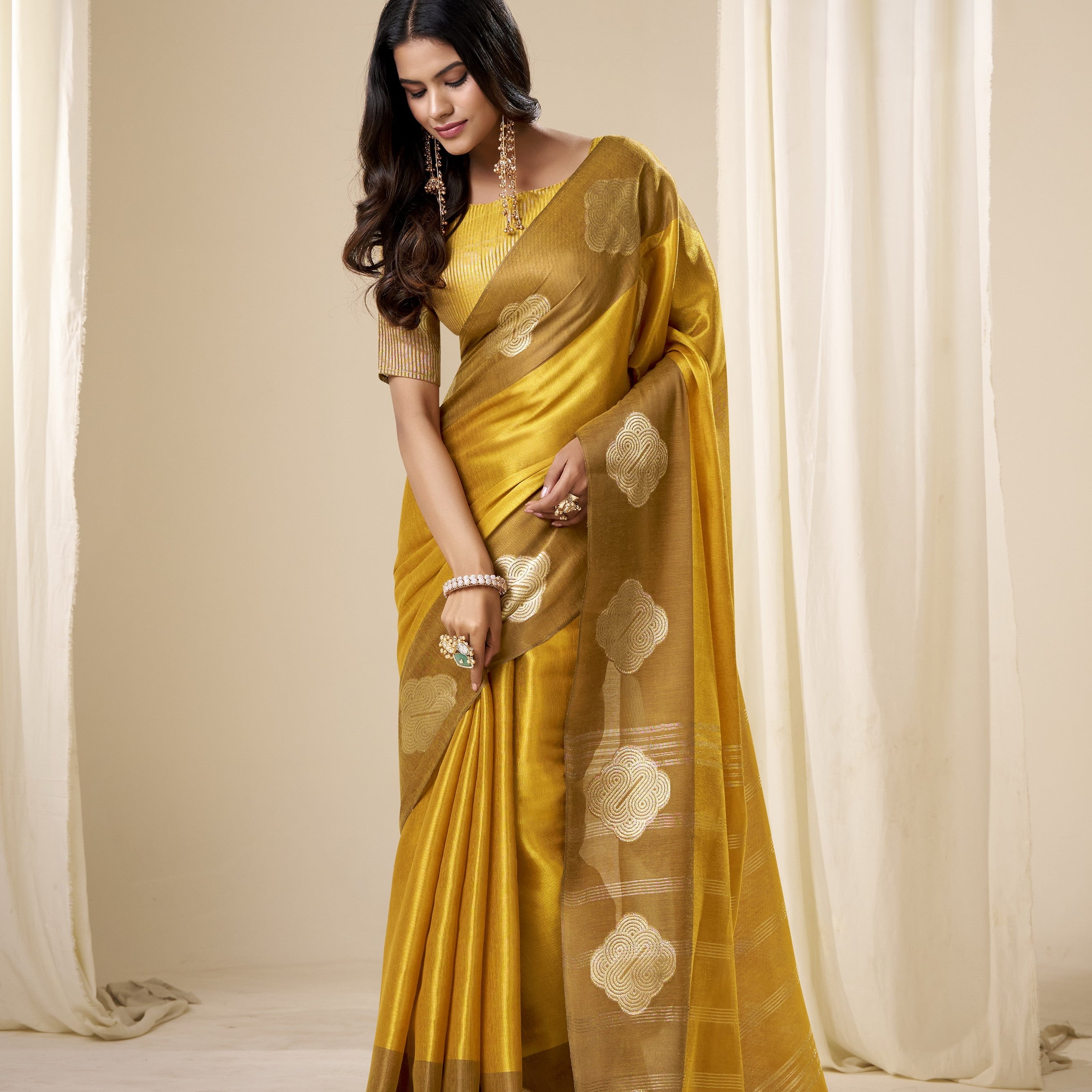 Tissue Silk Saree with a Touch of Zari