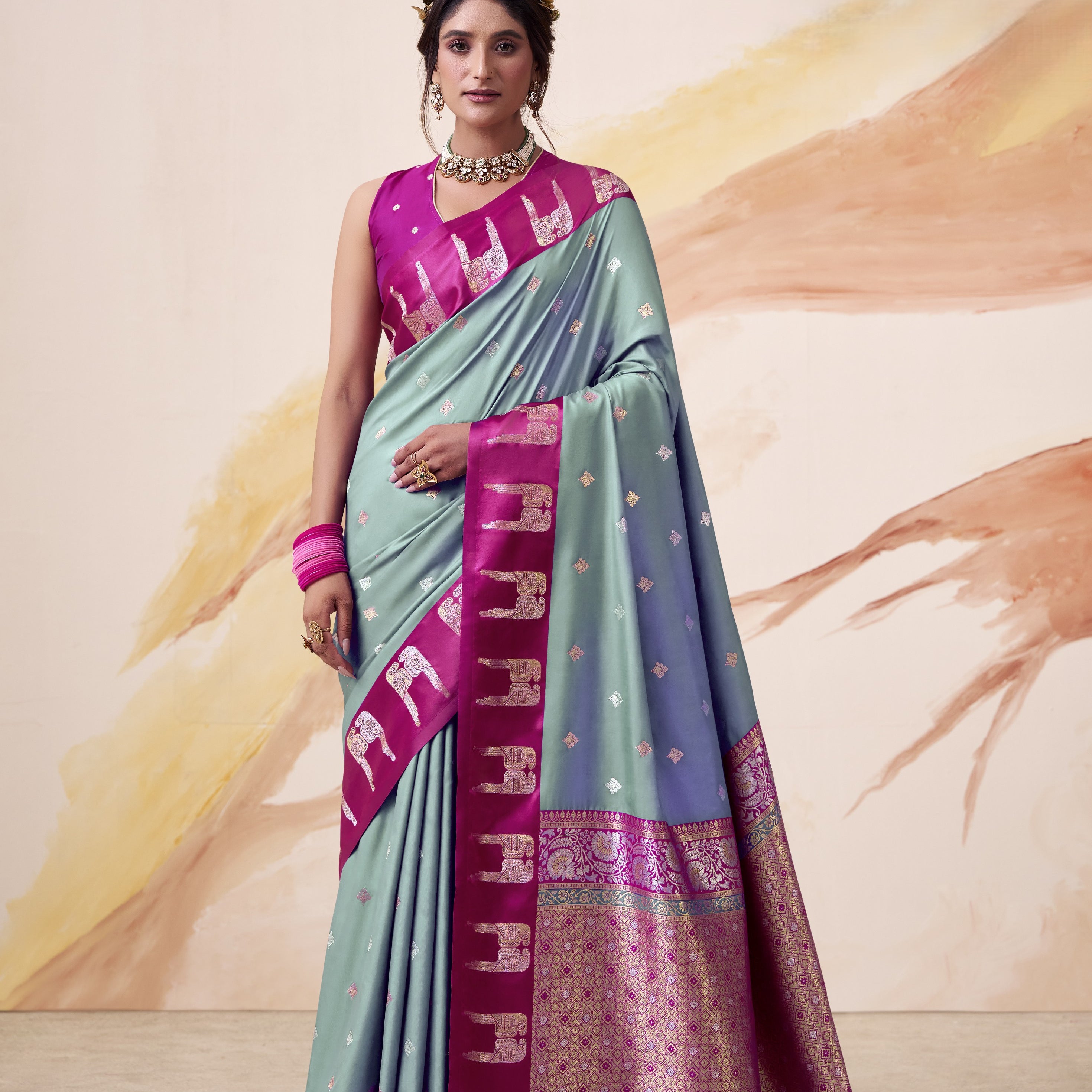 Banarasi Satin Silk Designer Saree