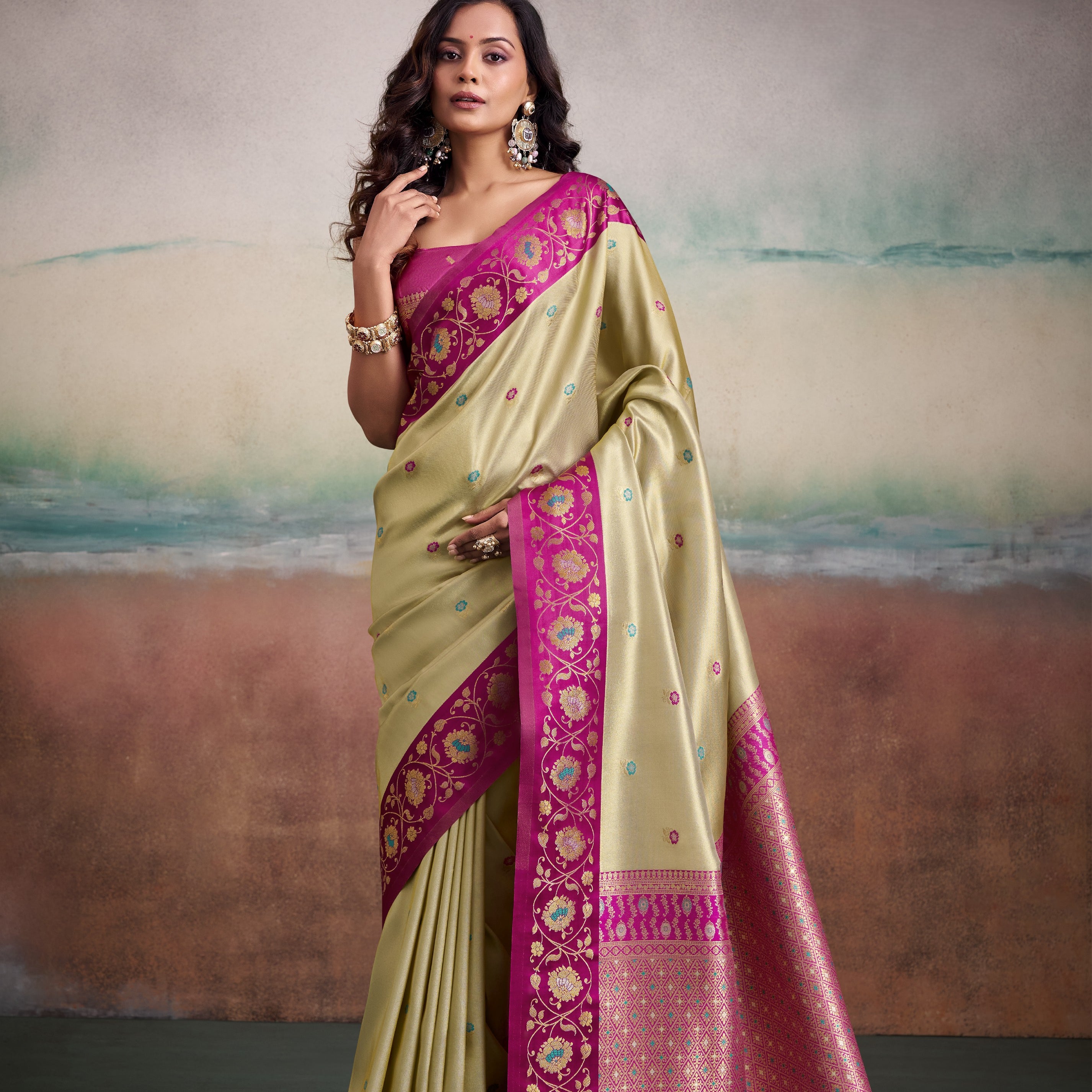 Banarasi Soft Silk Saree with Traditional Zari Weaving