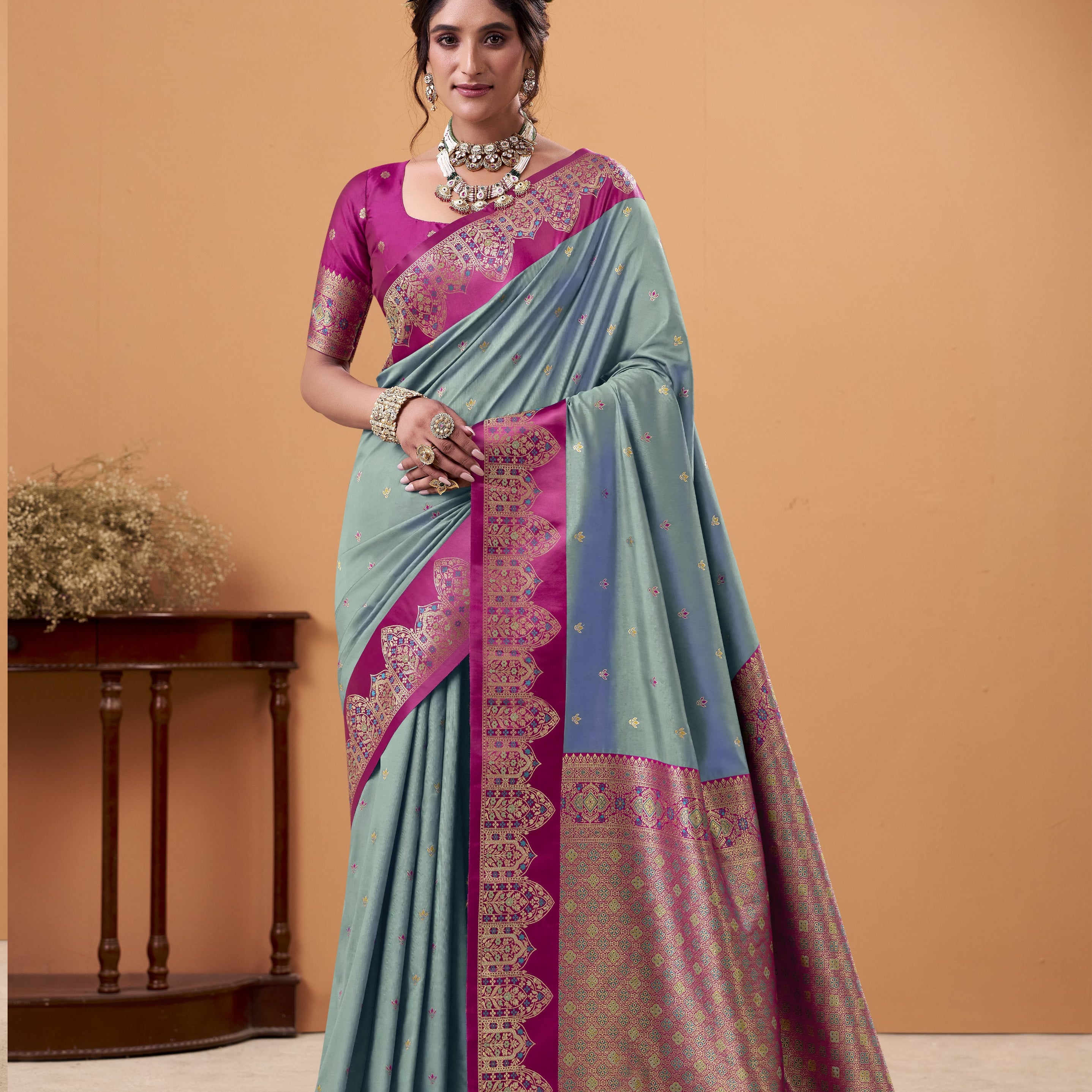 Banarasi Satin Silk Designer Saree