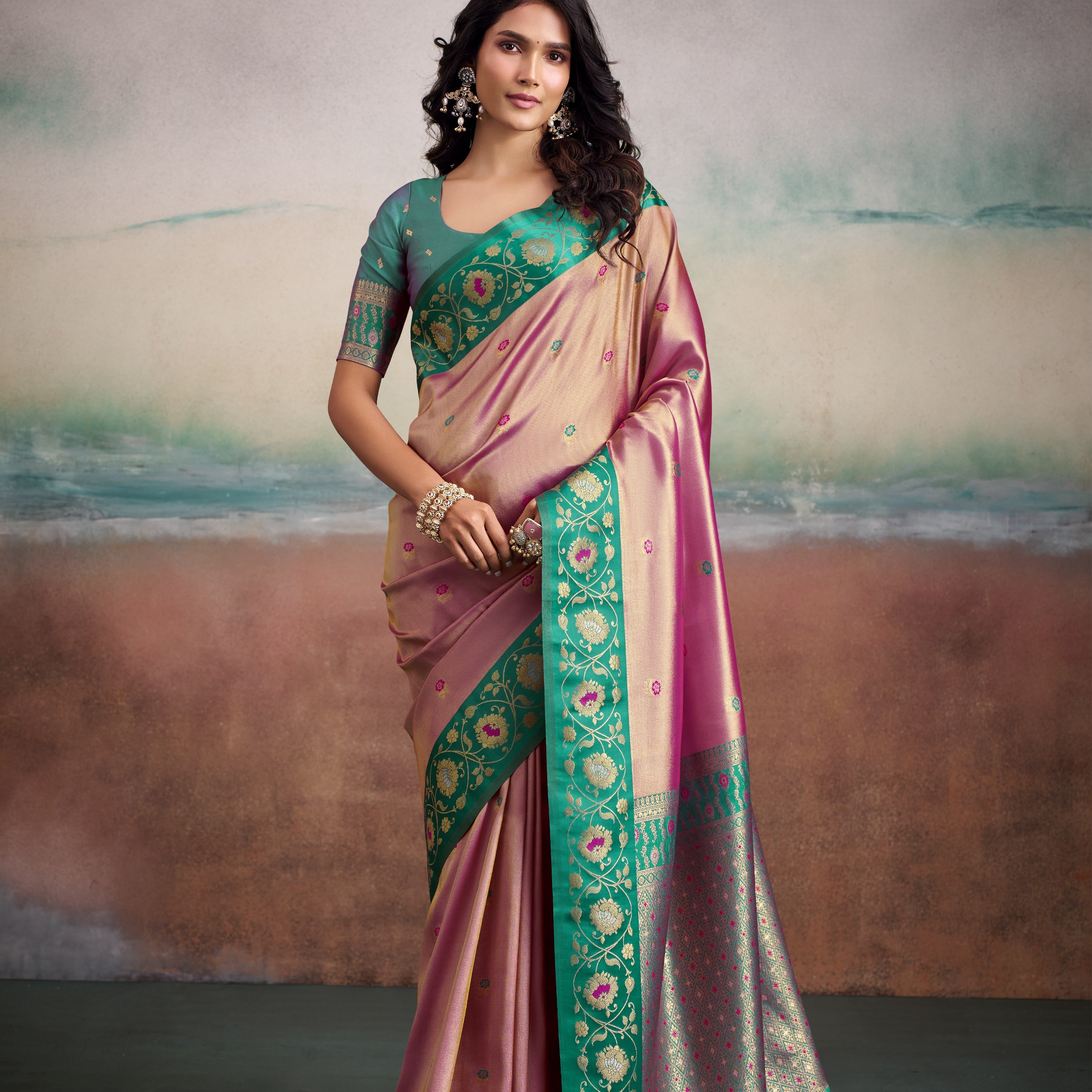 Banarasi Soft Silk Saree with Traditional Zari Weaving