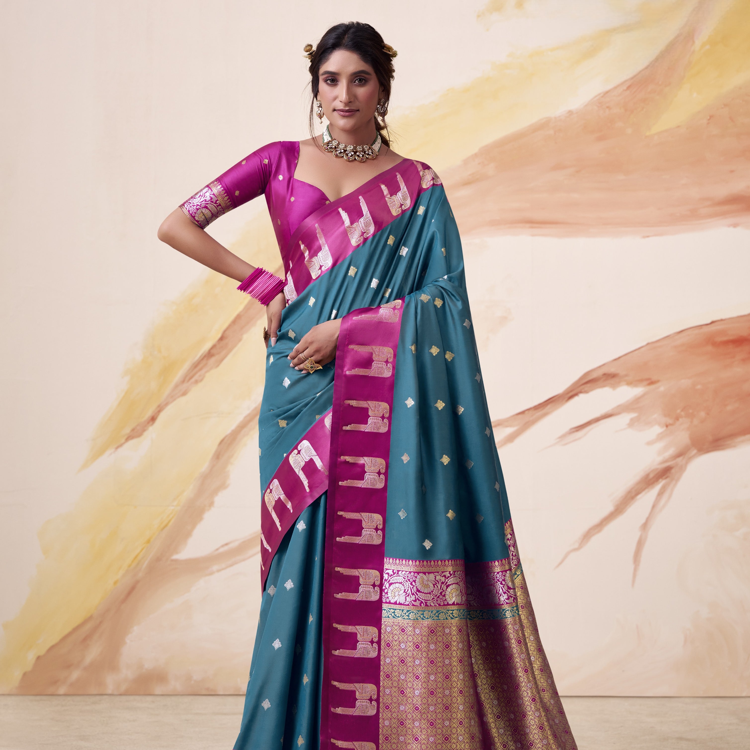 Banarasi Satin Silk Designer Saree