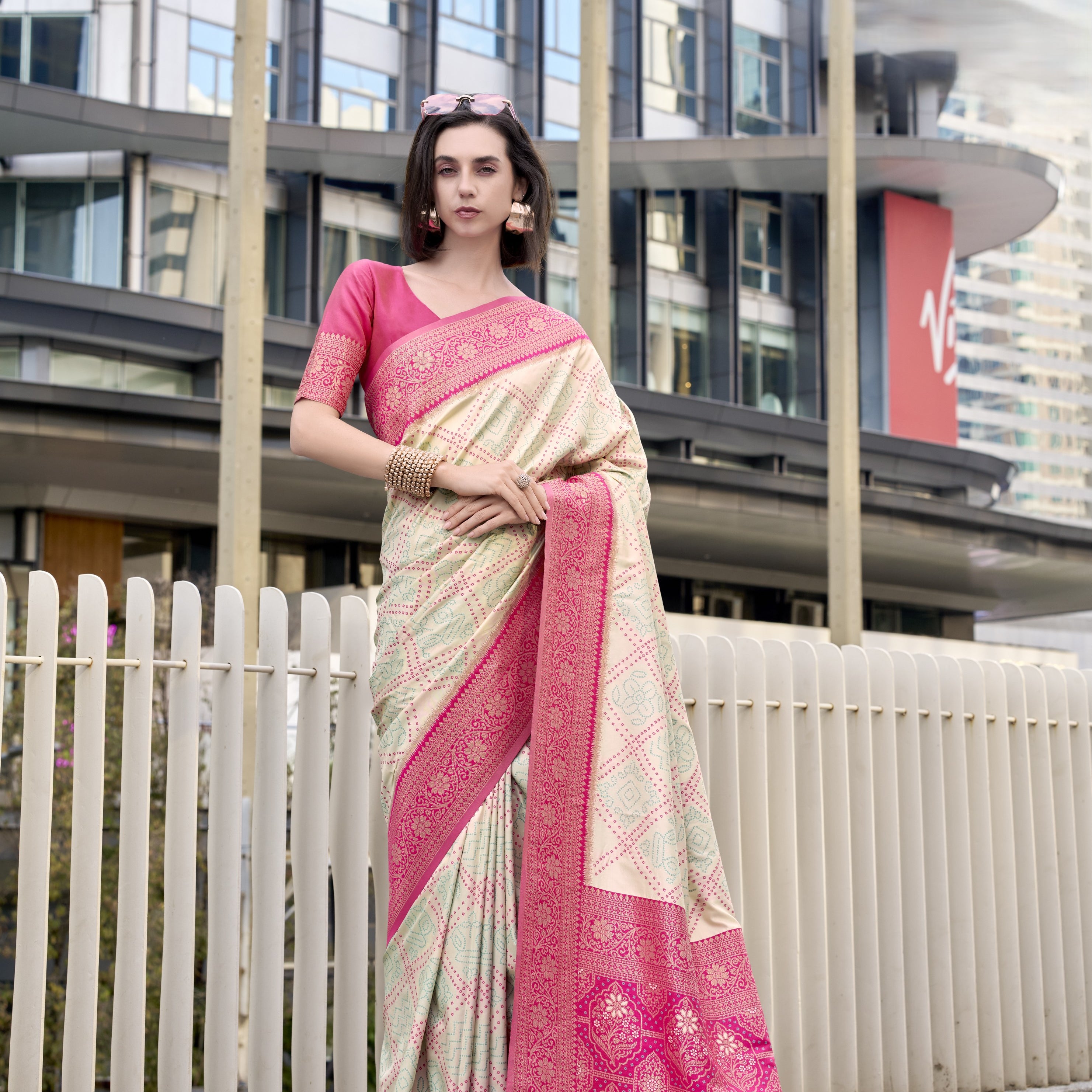 Banarasi Silk with Golden Zari Grandeur