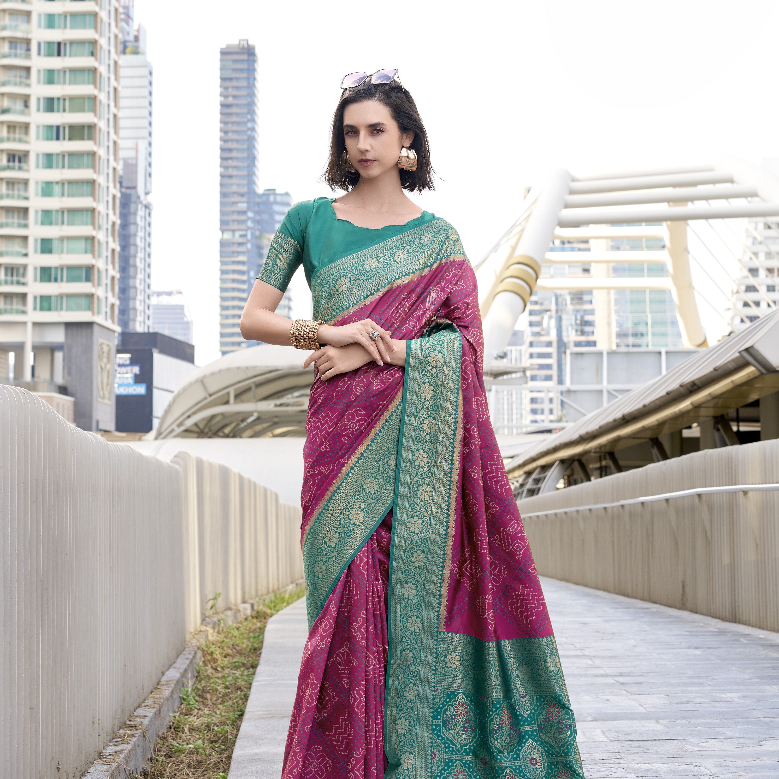 Banarasi Silk with Golden Zari Grandeur