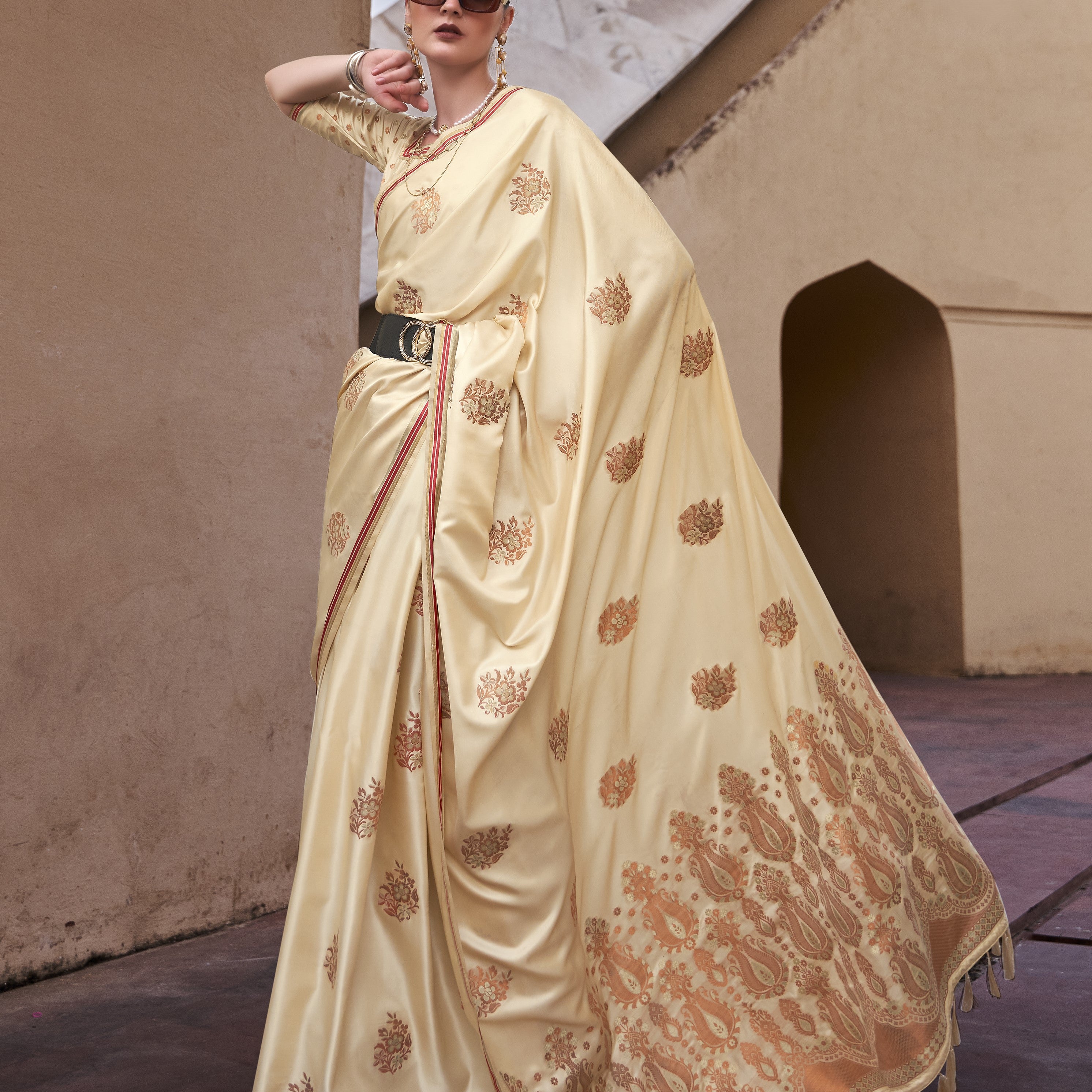 Banarasi Satin Silk Saree with Zari Perfection
