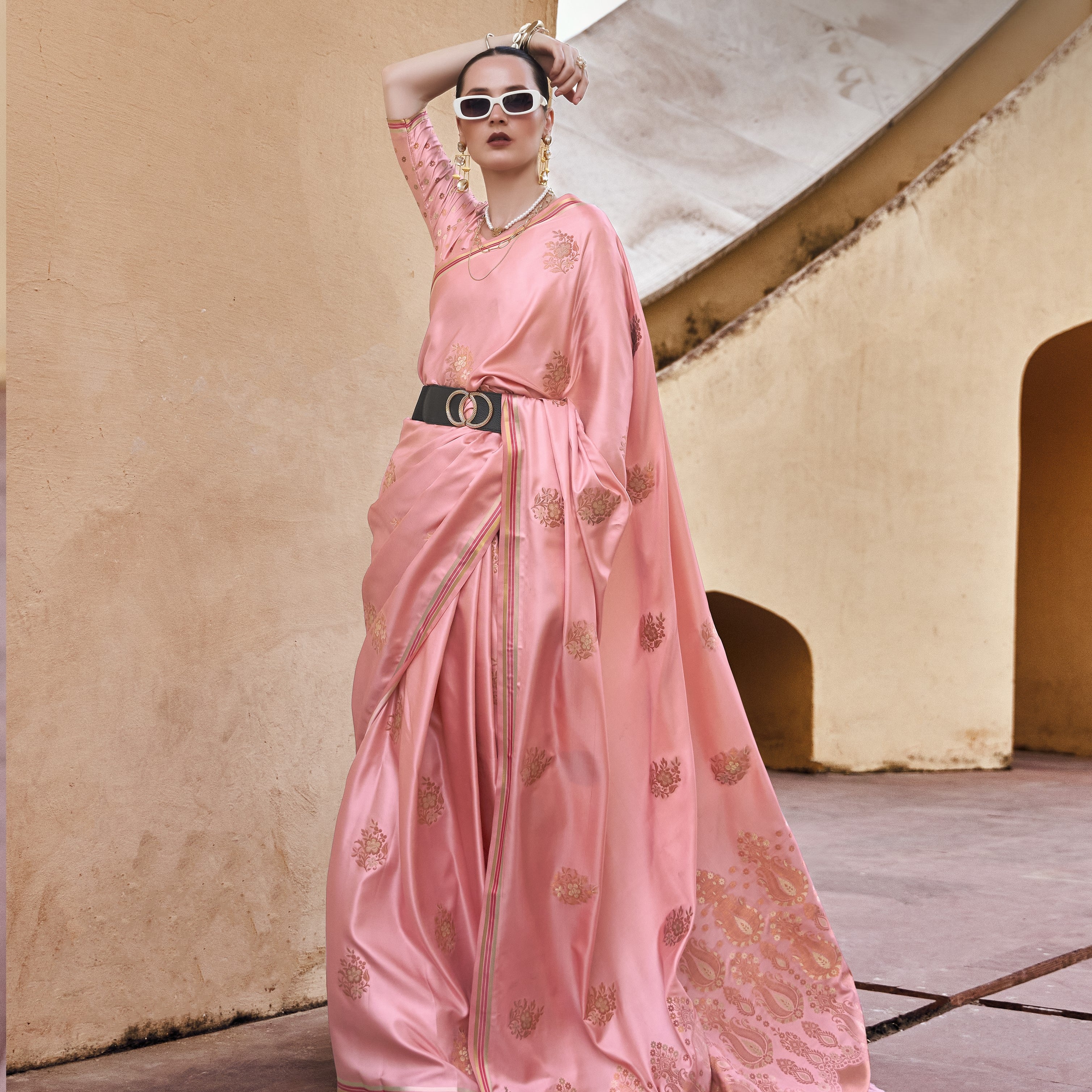 Banarasi Satin Silk Saree with Zari Perfection