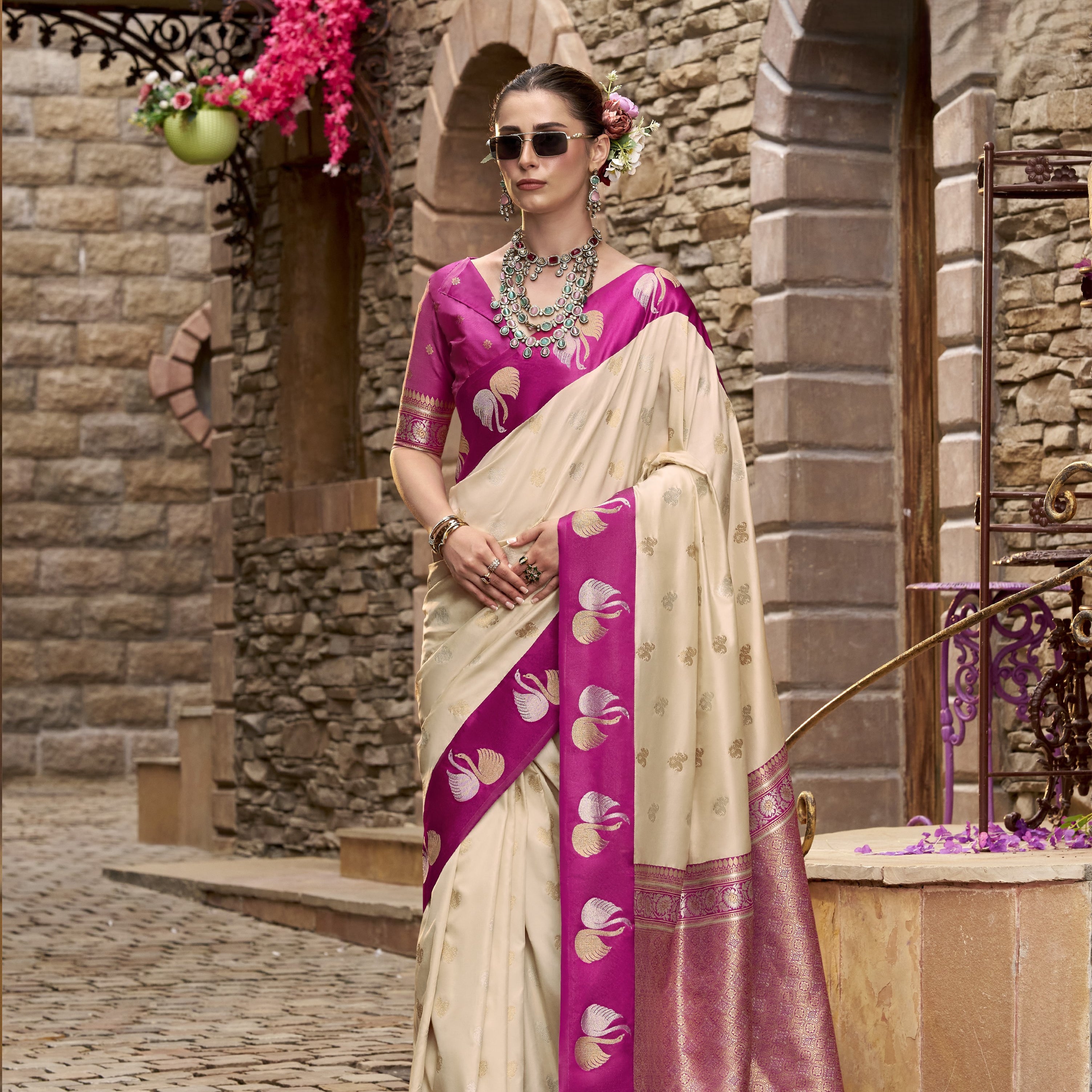 Banarasi Satin Silk Designer Saree