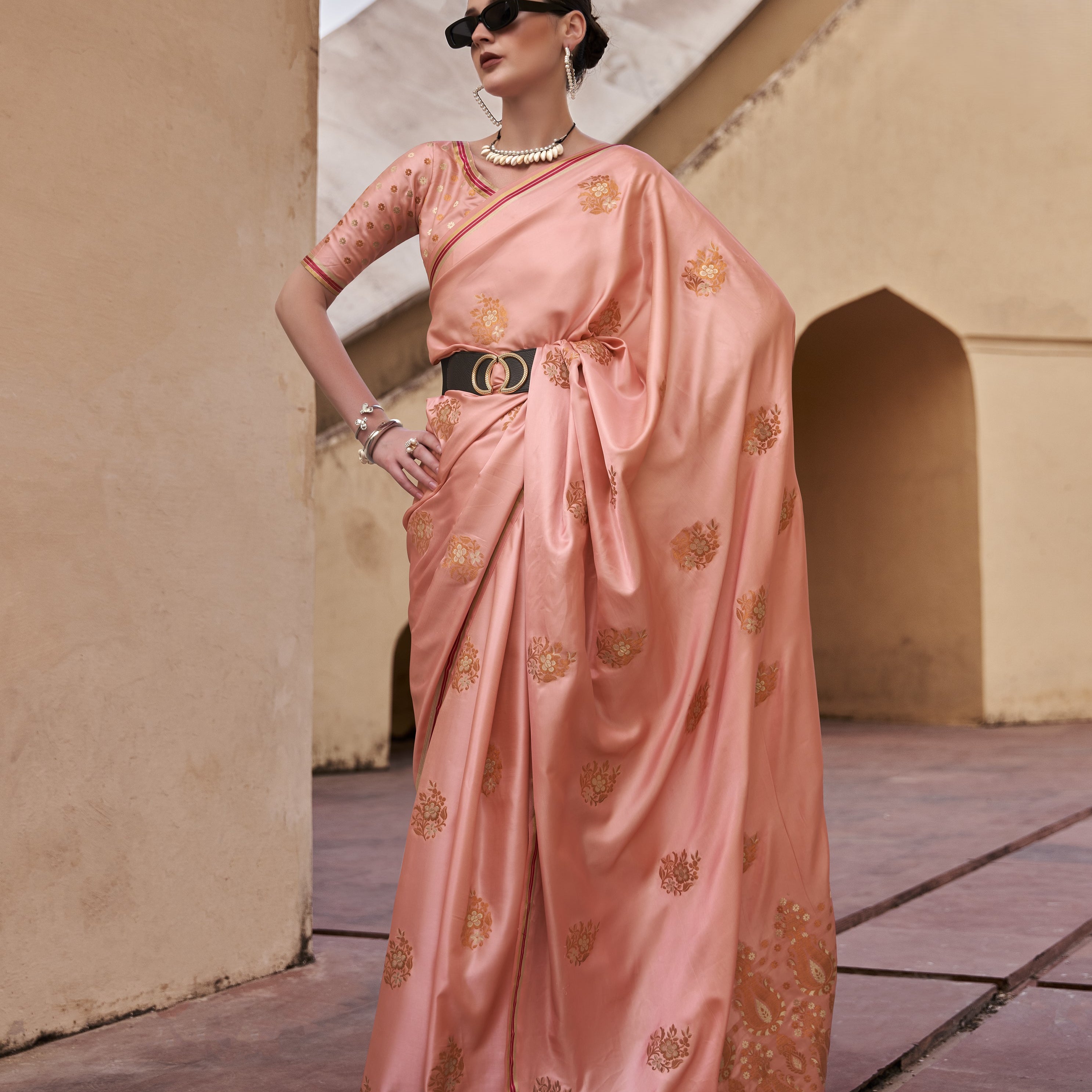 Banarasi Satin Silk Saree with Zari Perfection