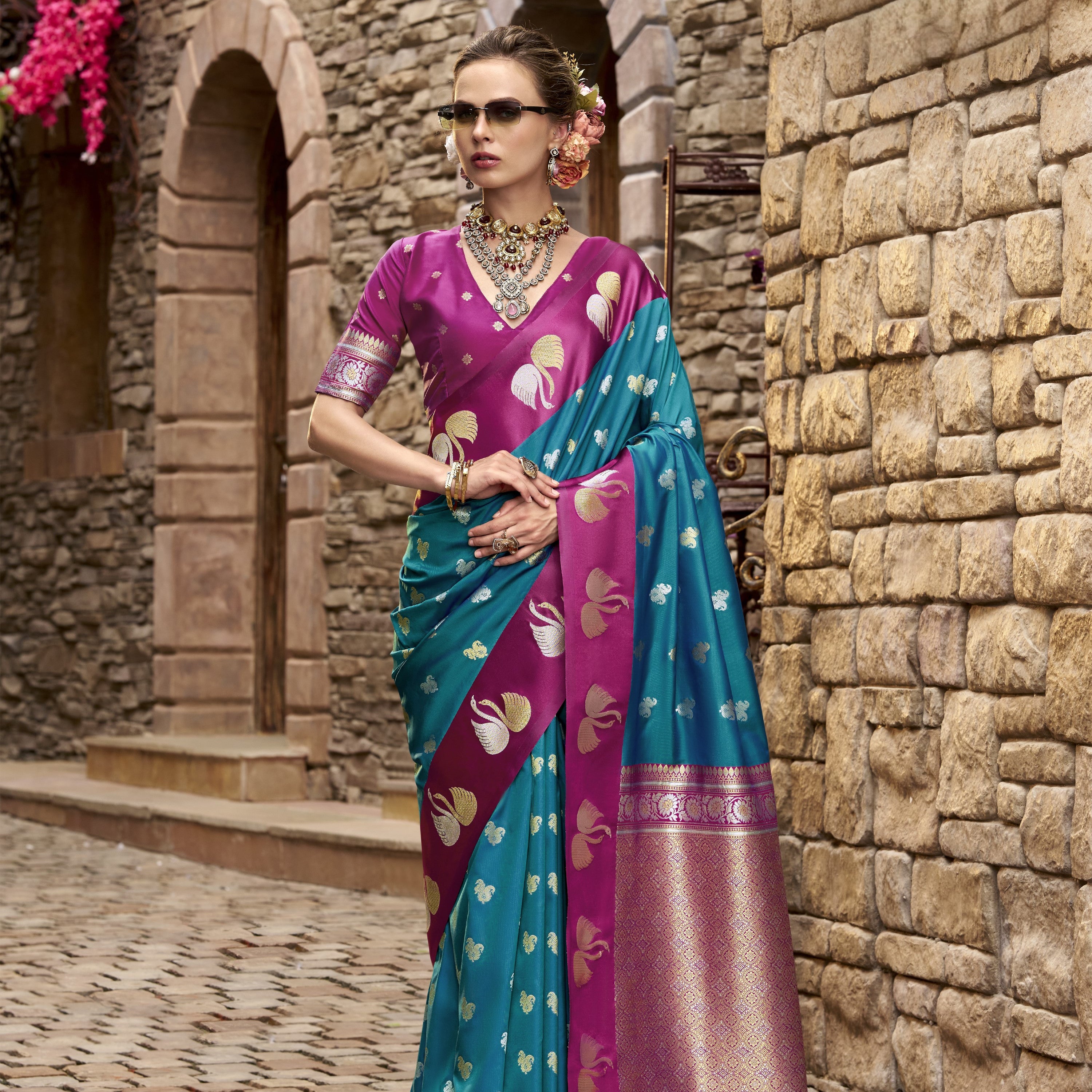 Banarasi Satin Silk Designer Saree