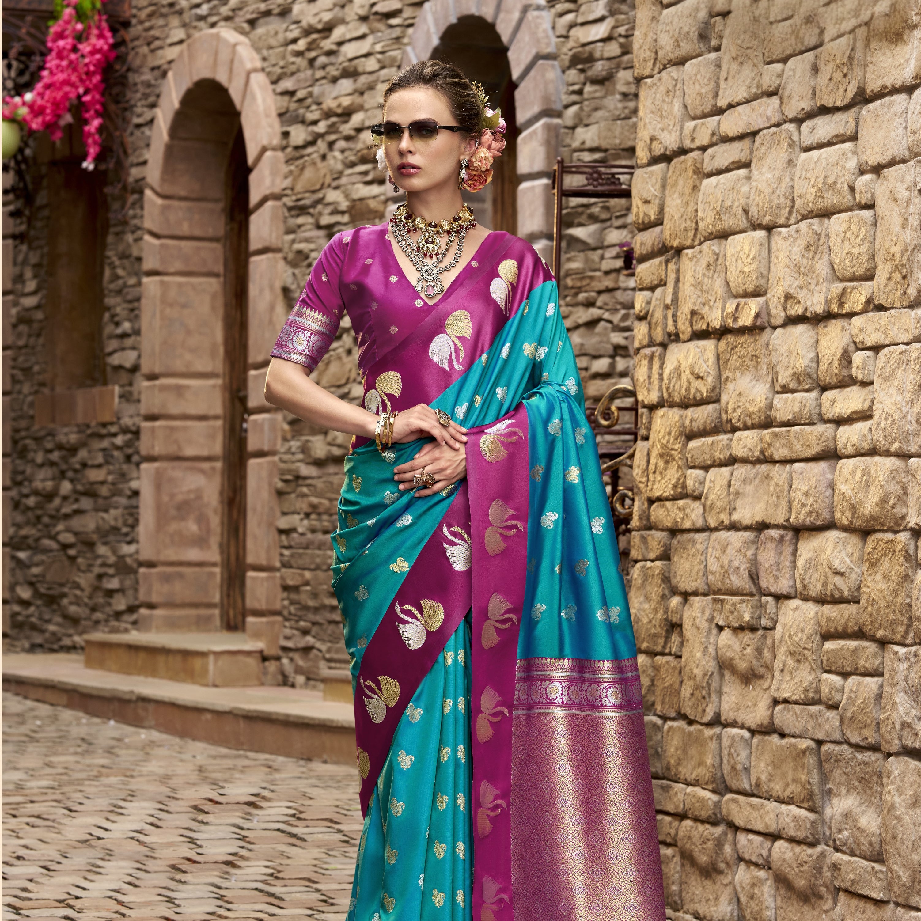 Banarasi Satin Silk Designer Saree
