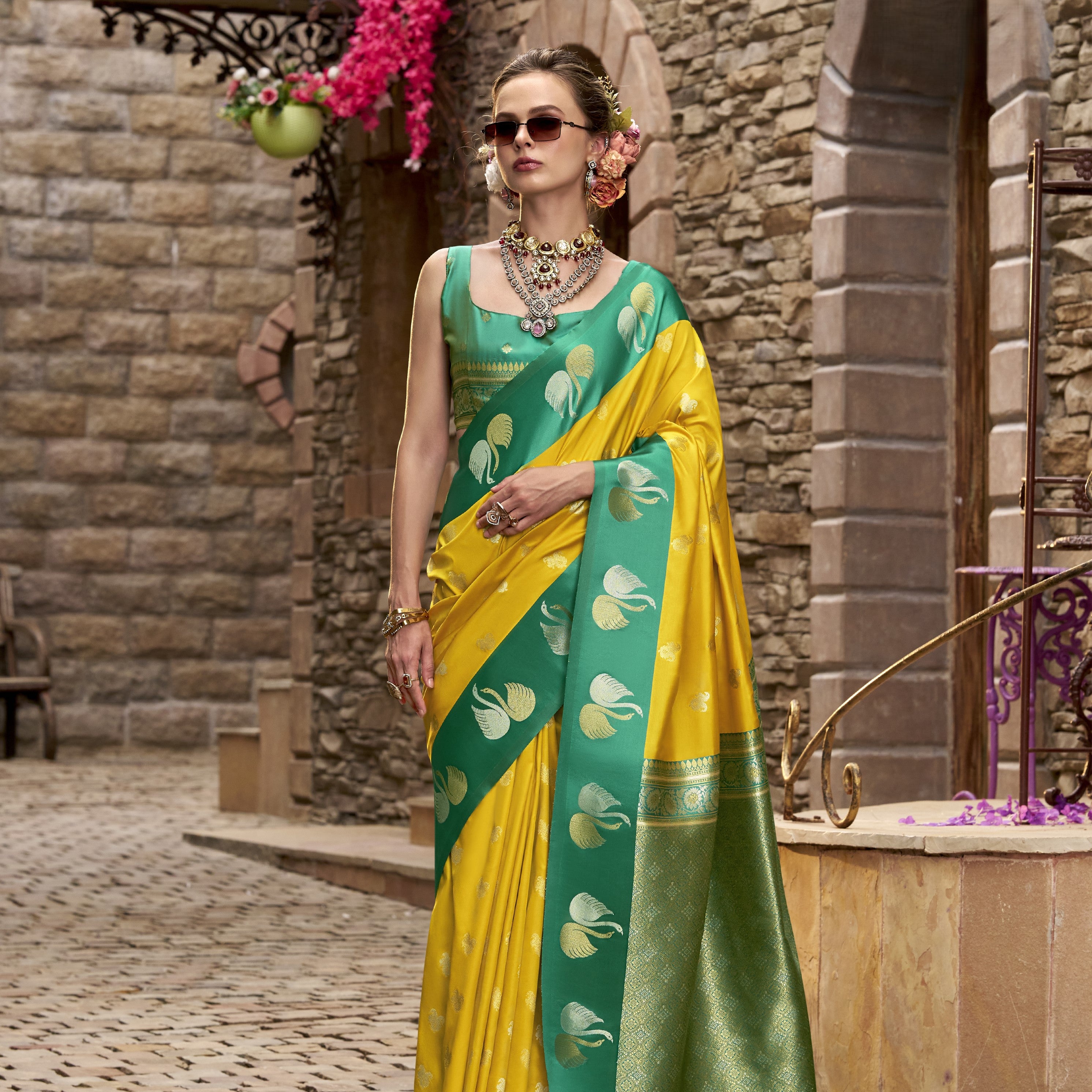 Banarasi Satin Silk Designer Saree