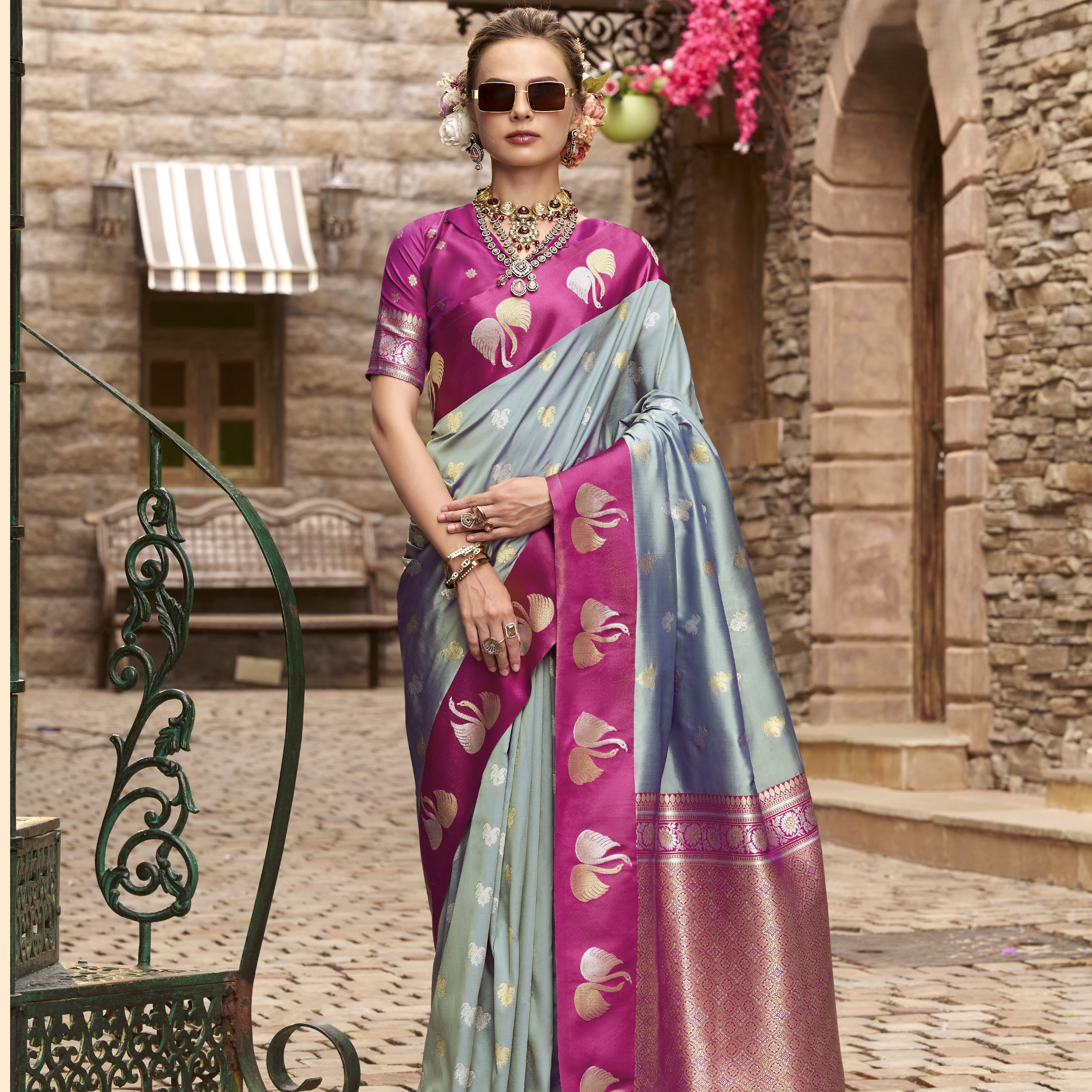 Banarasi Satin Silk Designer Saree