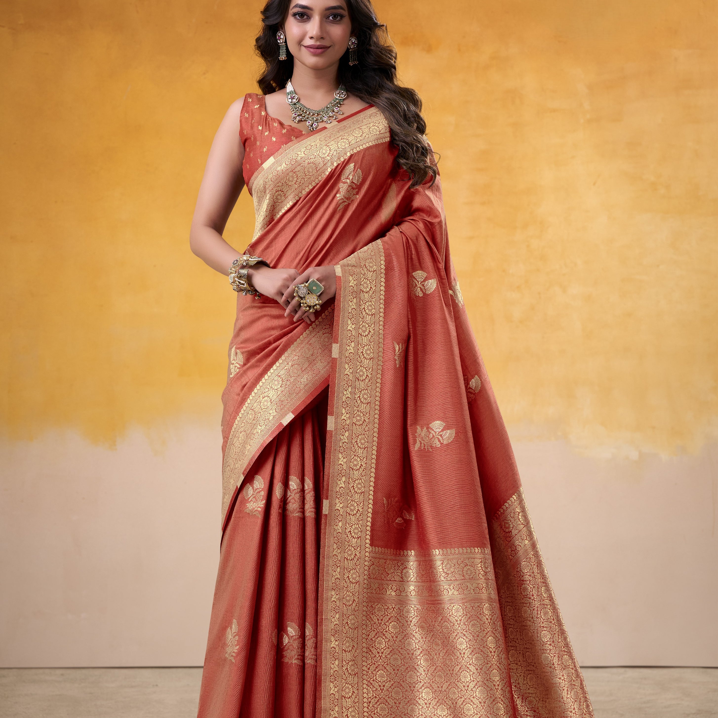 Royal Silk Saree with Exquisite All-Over Zari