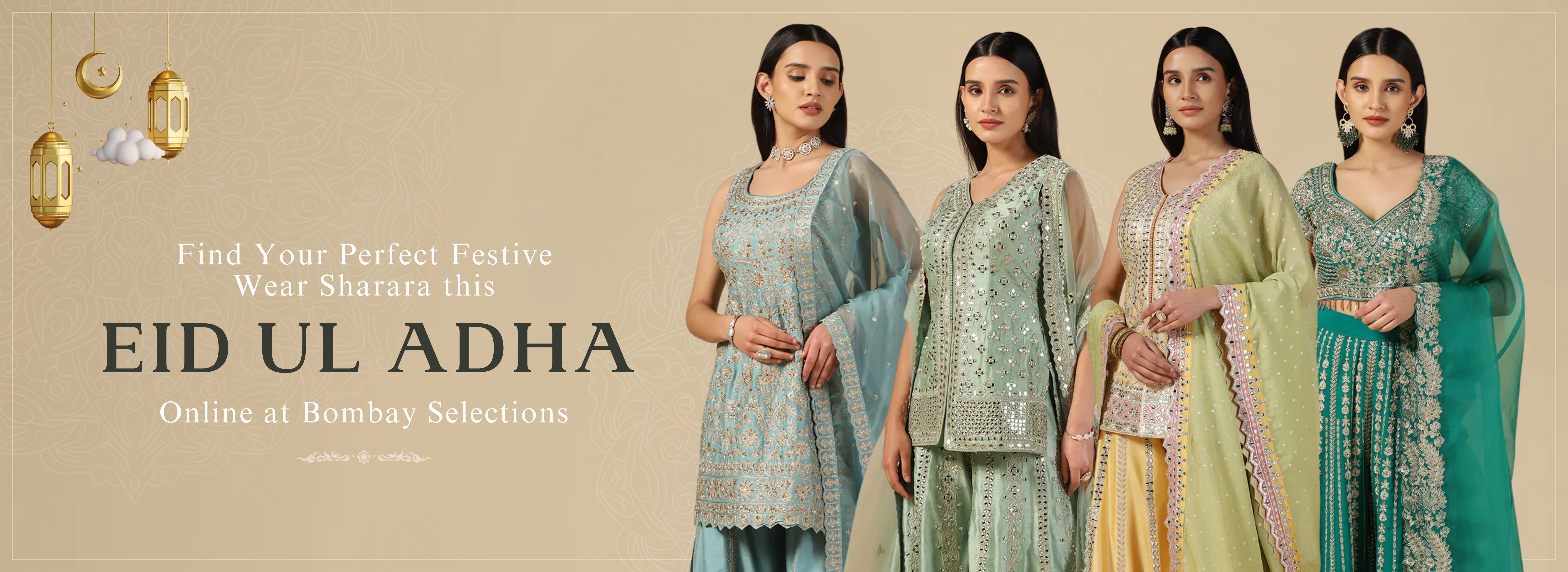 Find Your Perfect Festive Wear Sharara This Eid ul Adha Online at Bombay Selections