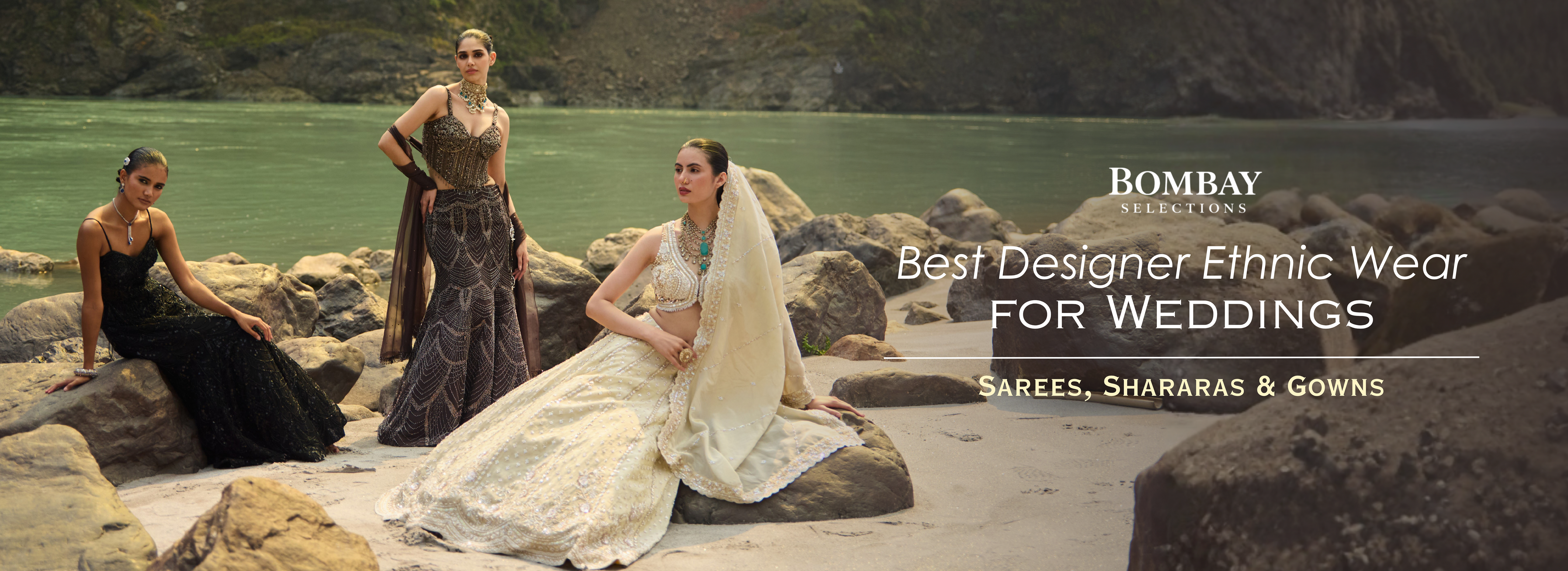 Best Designer Ethnic Wear for Weddings: Sarees, Shararas & Gowns Online at Bombay Selections