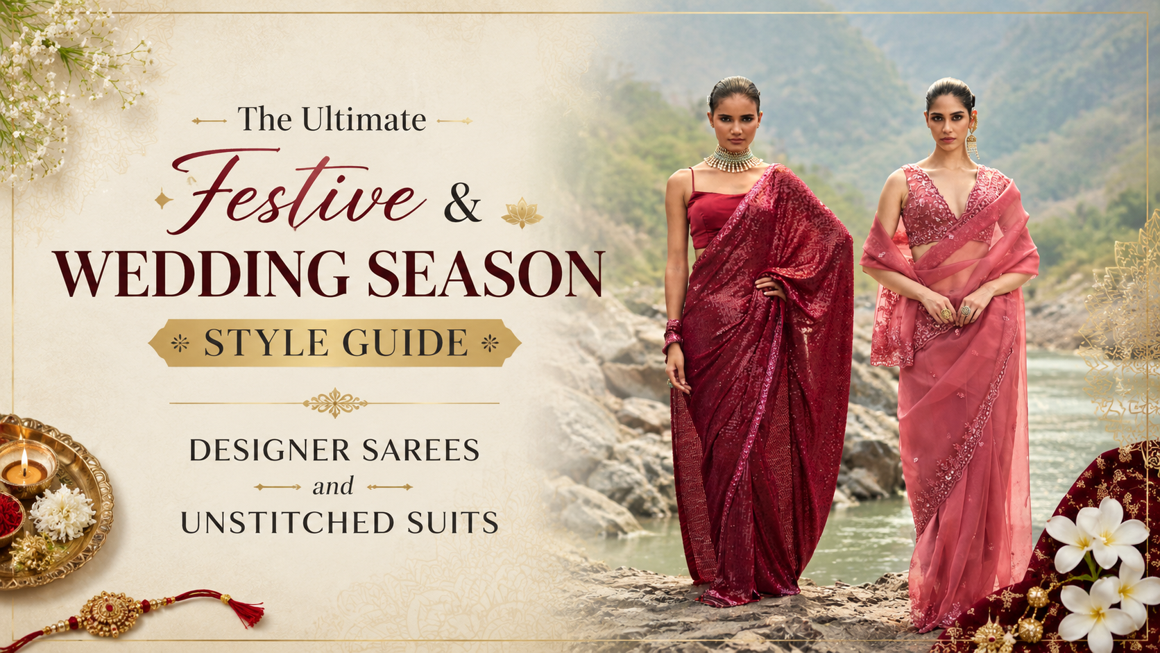 The Ultimate Festive & Wedding Season Style Guide: Designer Sarees and Unstitched Suits