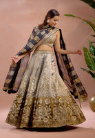 Grey Tissue Lehenga Online