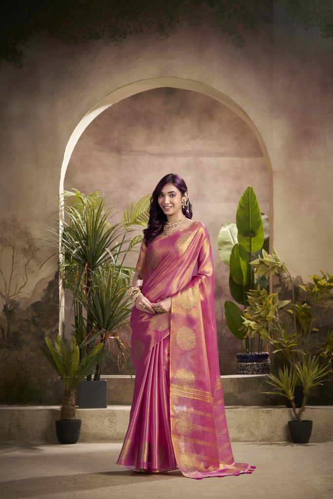 Tissue Saree with a Touch of Zari