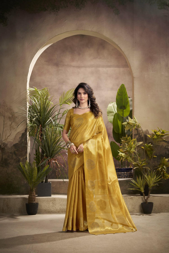 Tissue Saree with a Touch of Zari