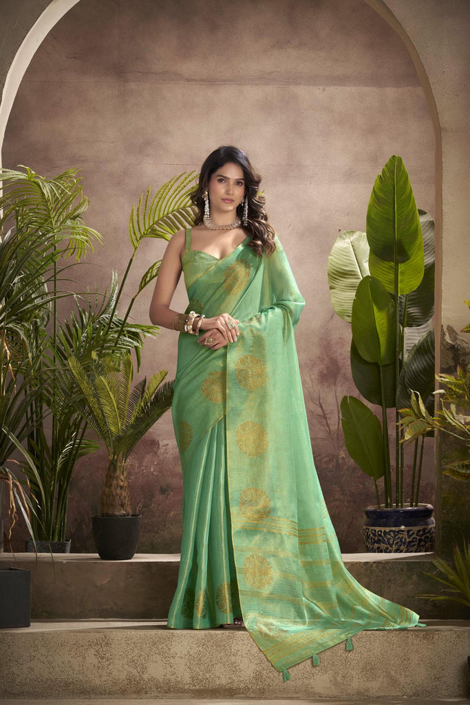 Tissue Saree with a Touch of Zari
