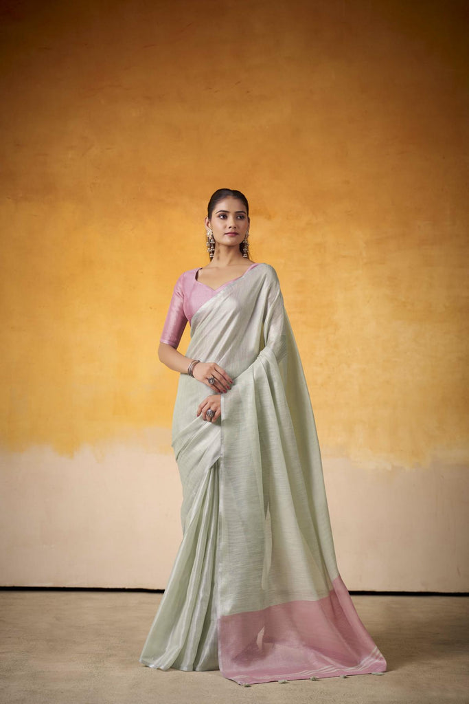 Tissue Saree with a Touch of Zari