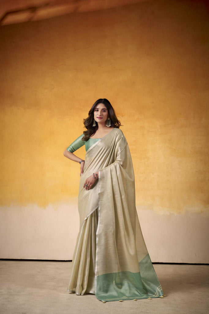 Tissue Saree with a Touch of Zari