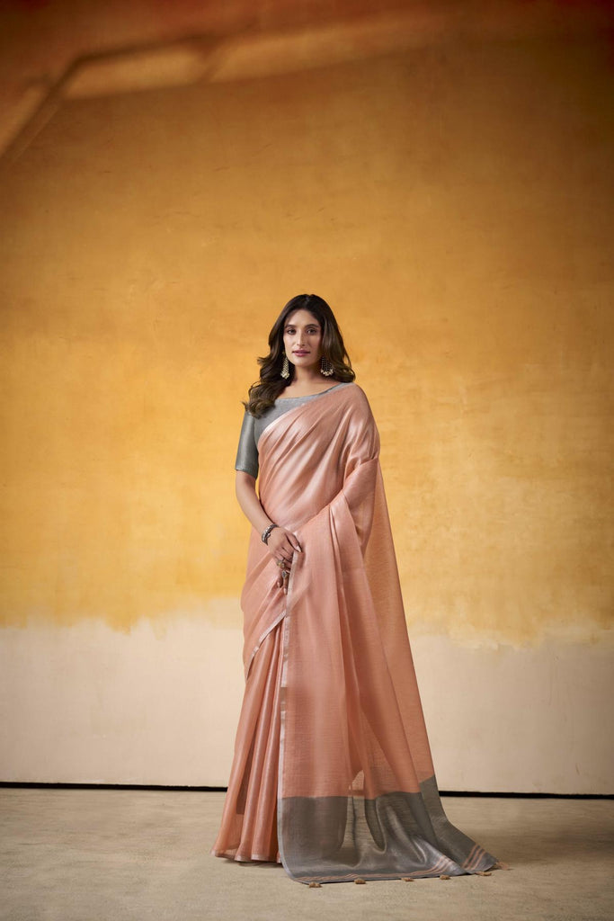 Tissue Saree with a Touch of Zari