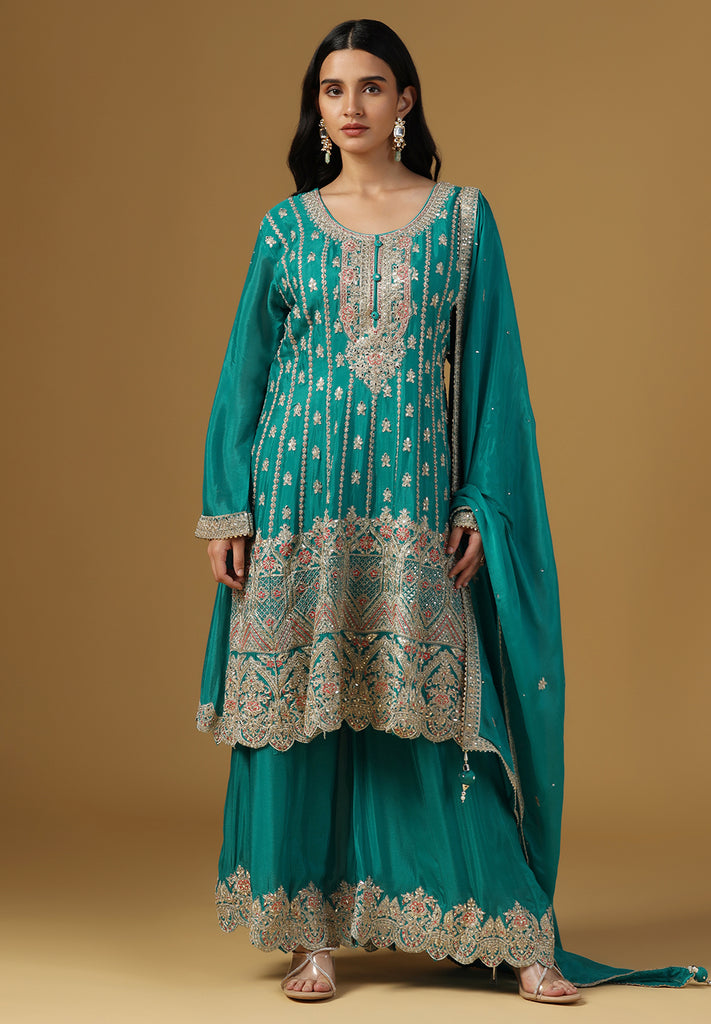 Elegance Crepe Sharara Suit