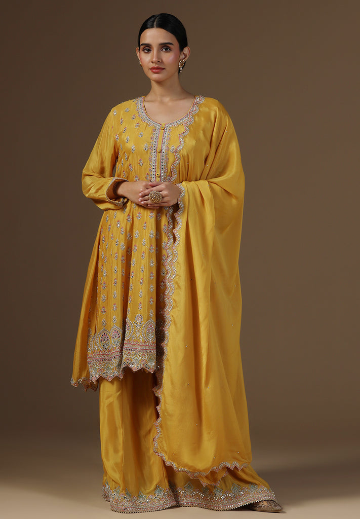 Elegance Crepe Sharara Suit