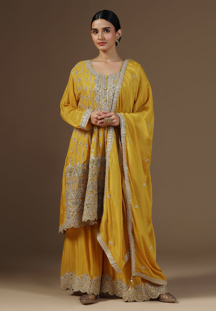 Elegance Crepe Sharara Suit