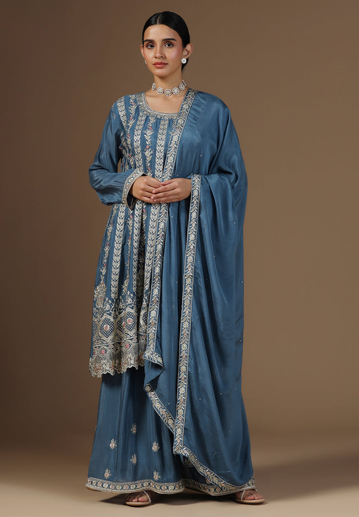 Elegance Crepe Sharara Suit