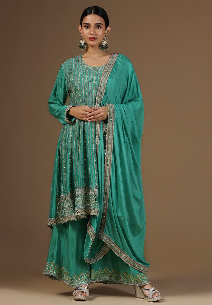 Elegance Crepe Sharara Suit