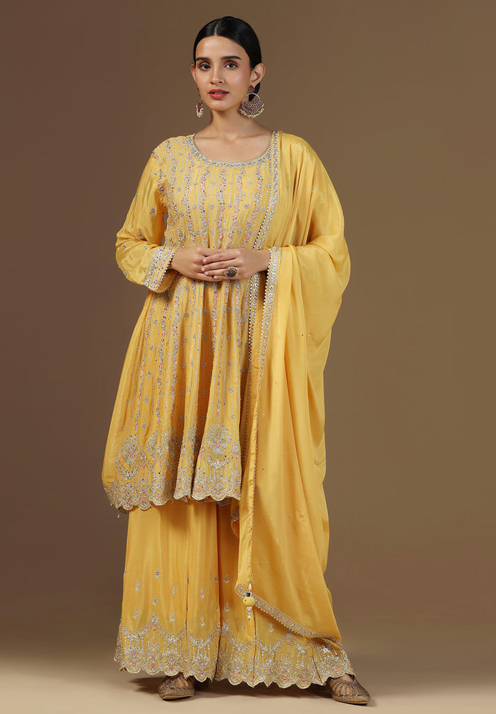 Elegance Crepe Sharara Suit