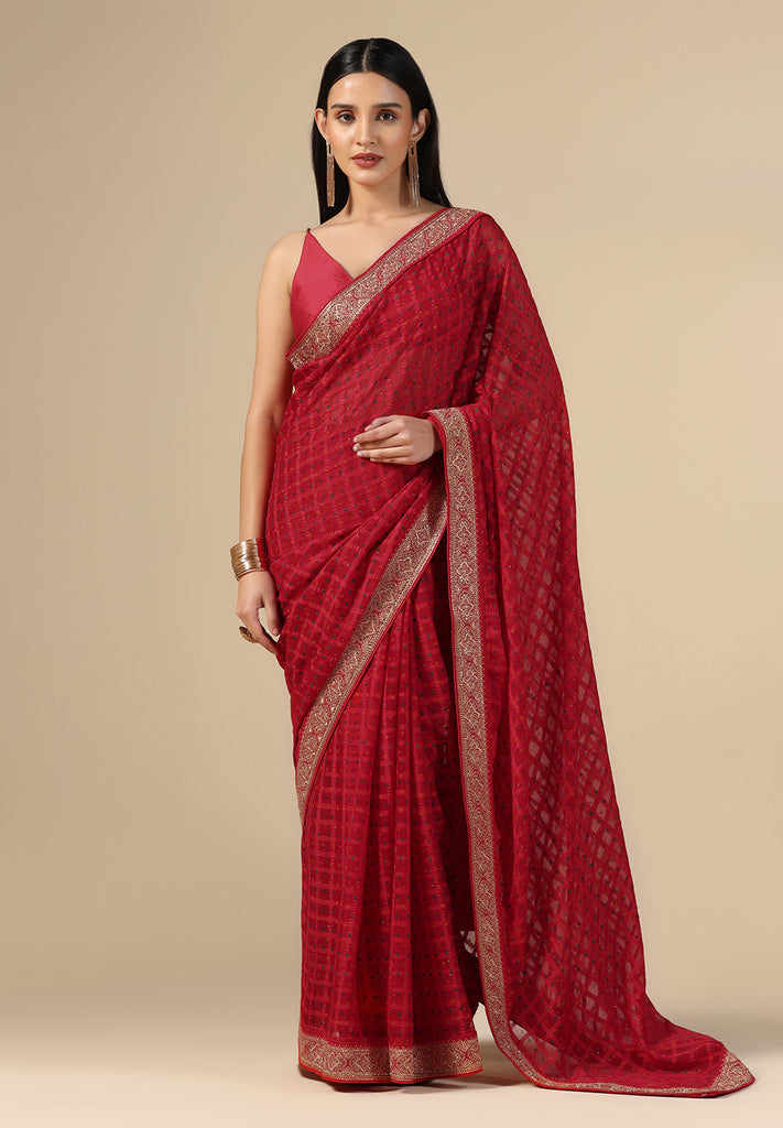 GHARCHOLA DESIGN  GEORGETTE SAREE