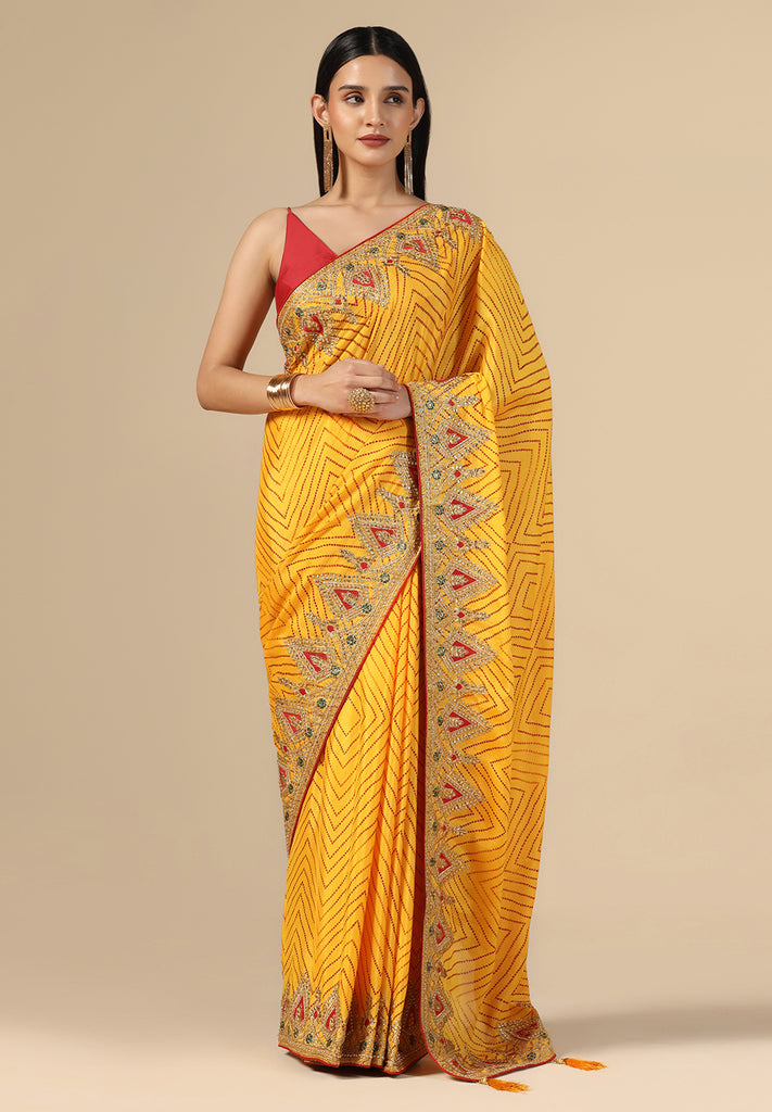 CREPE DESIGNER SAREE