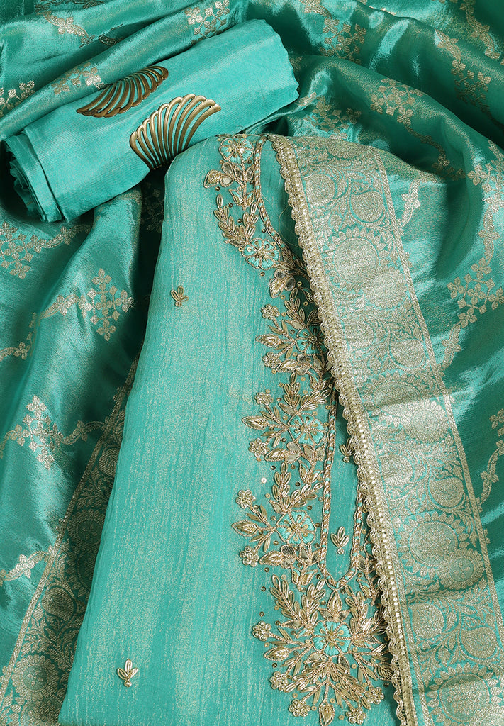 Shimmer Georgette Fabric Unstitched Suit