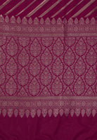 Get Beautiful Wine Banarsi Stain Silk Saree Online