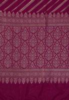 Get Beautiful Wine Banarsi Stain Silk Saree Online