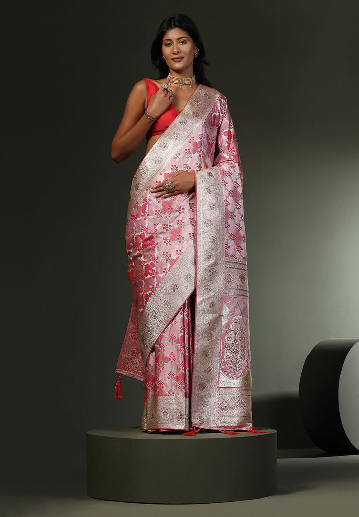 Satin Zari Border Saree